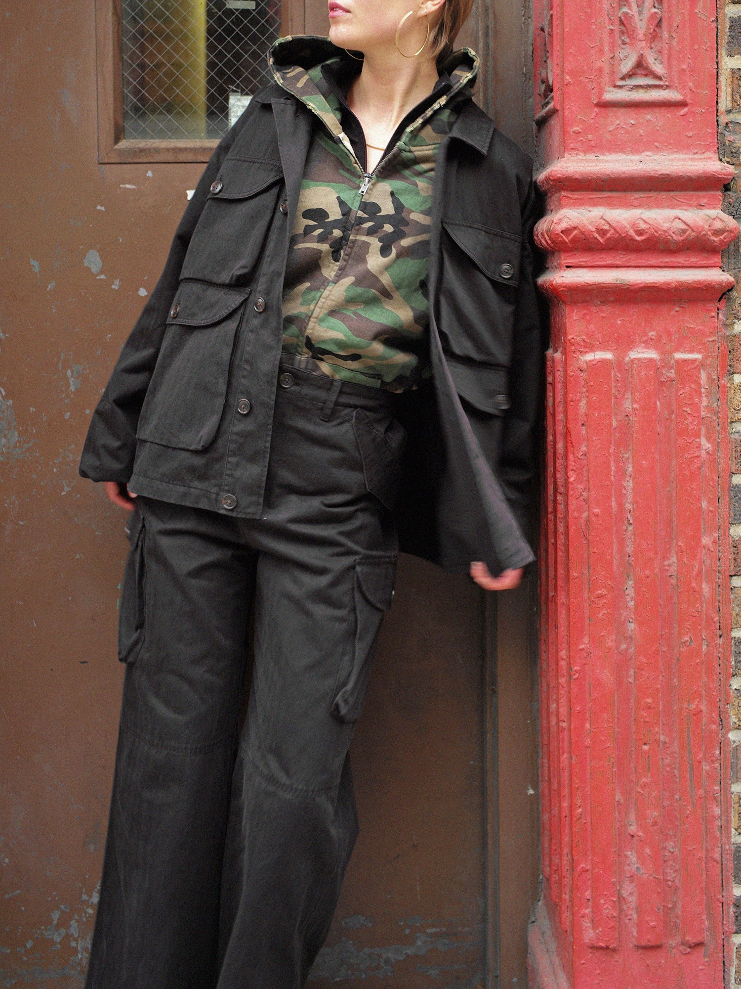 Utility Herringbone Cargo Jacket - Image 15