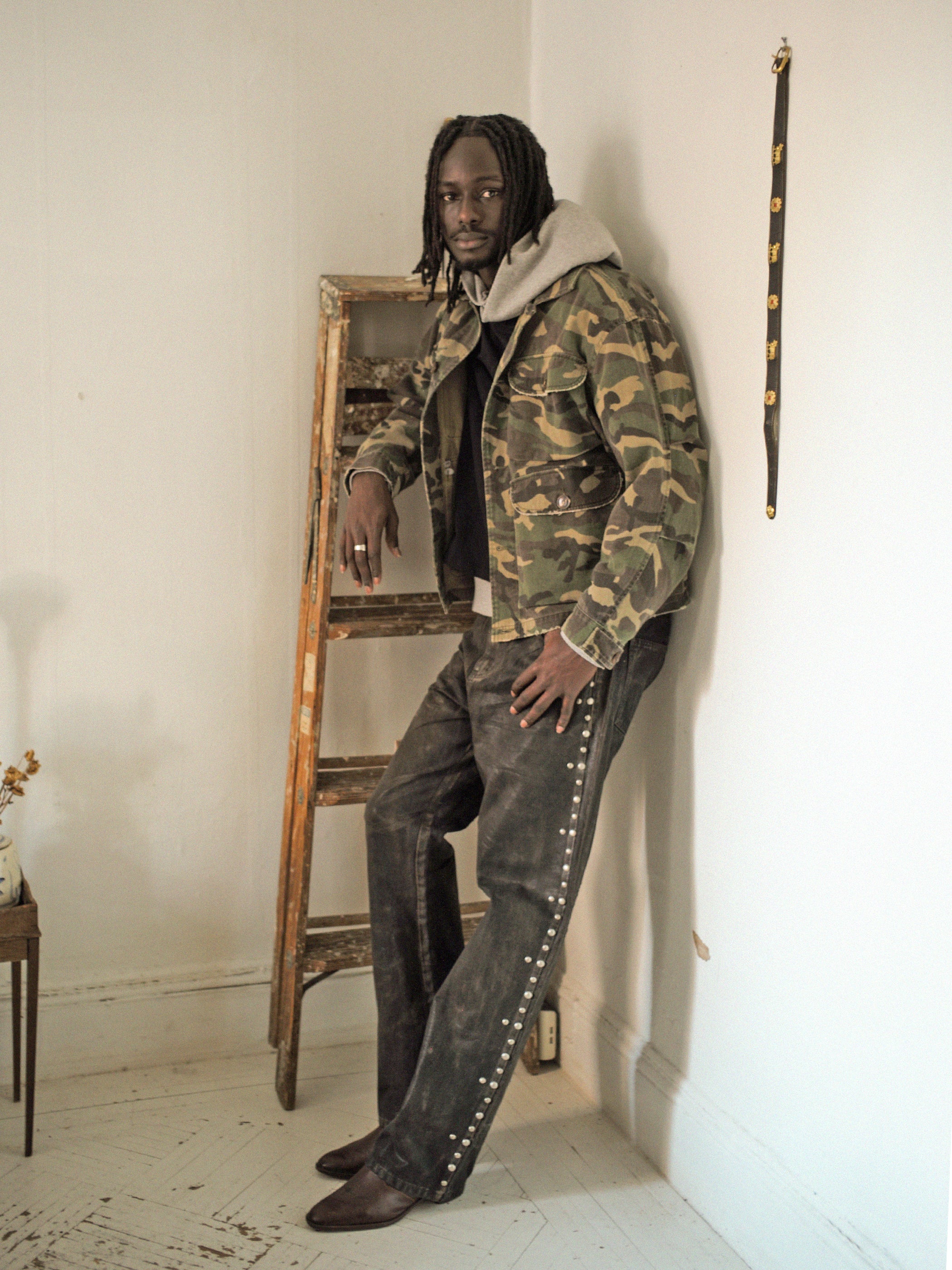 Camouflage Twill Utility Cargo Jacket - Image 10