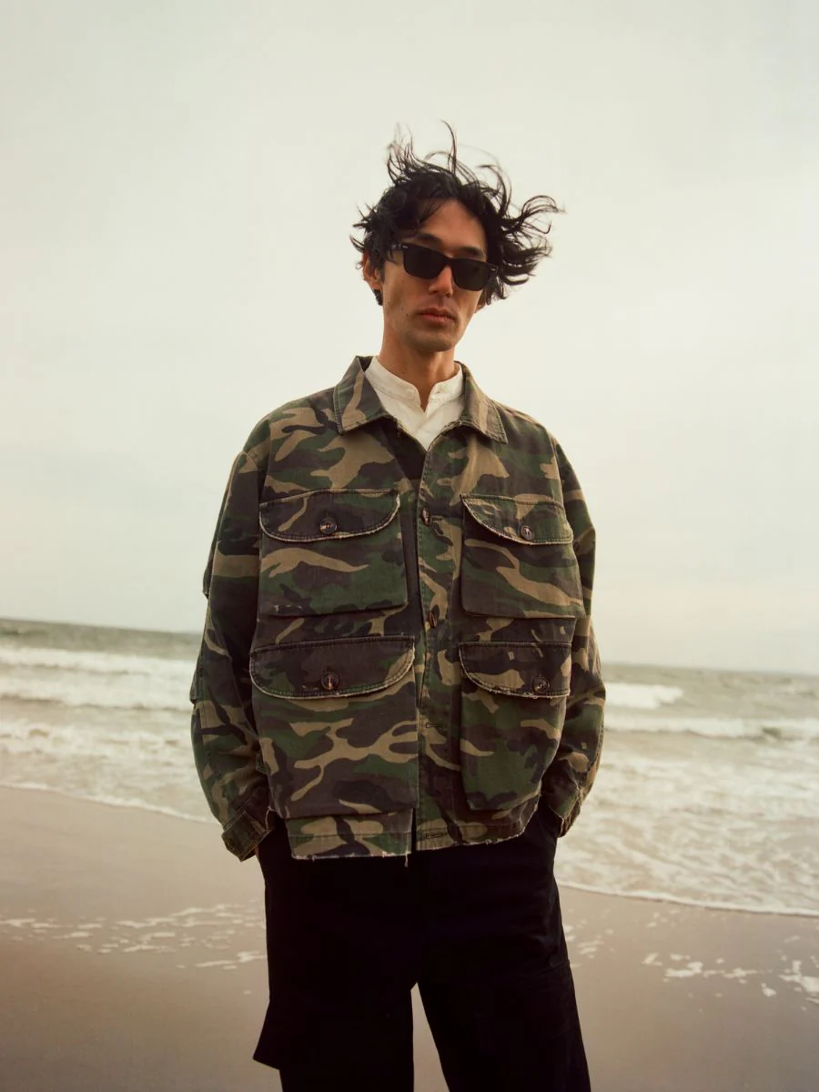 Camouflage Twill Utility Cargo Jacket - Image 4