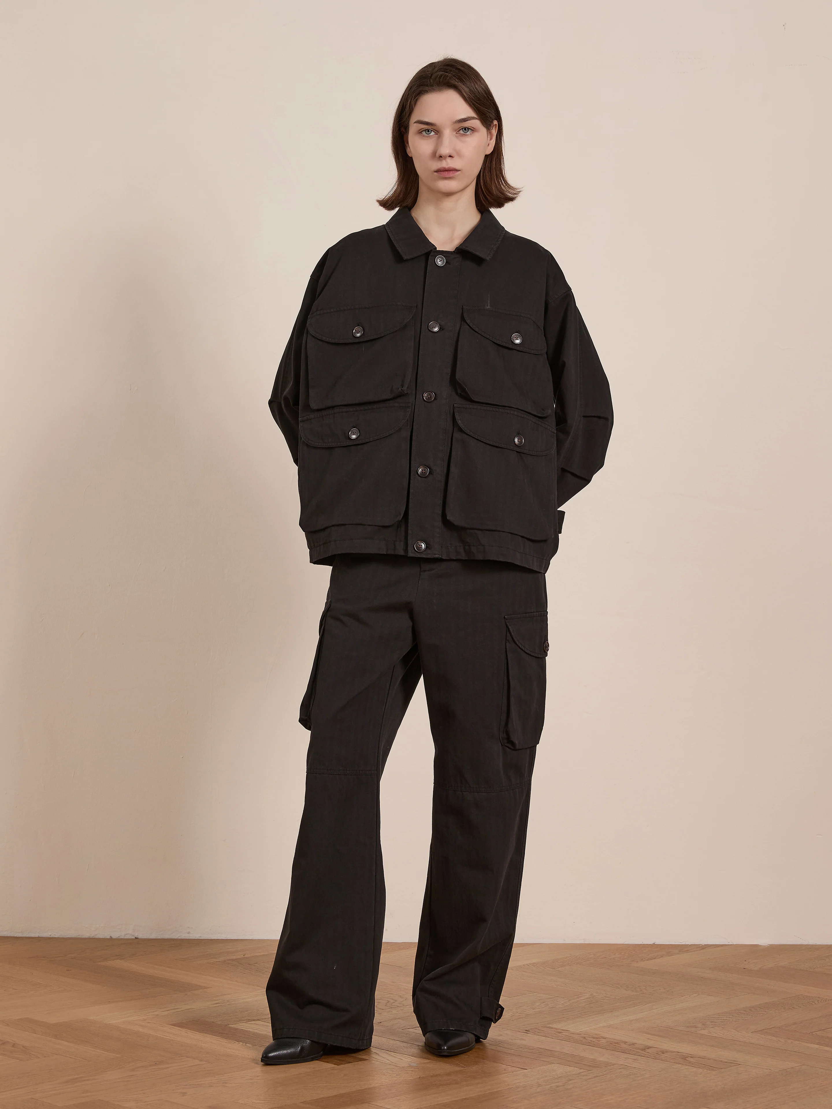 Utility Herringbone Cargo Pants - Image 7