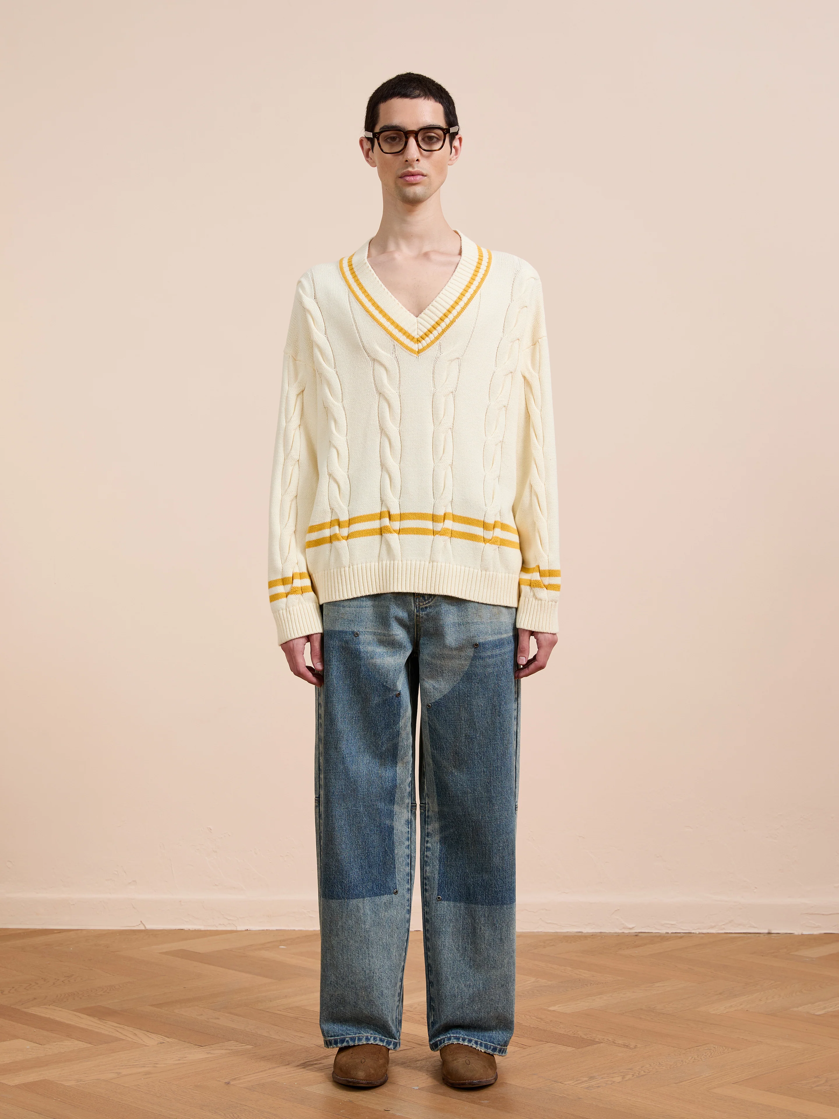 V-Neck Cricket Sweater - Image 3