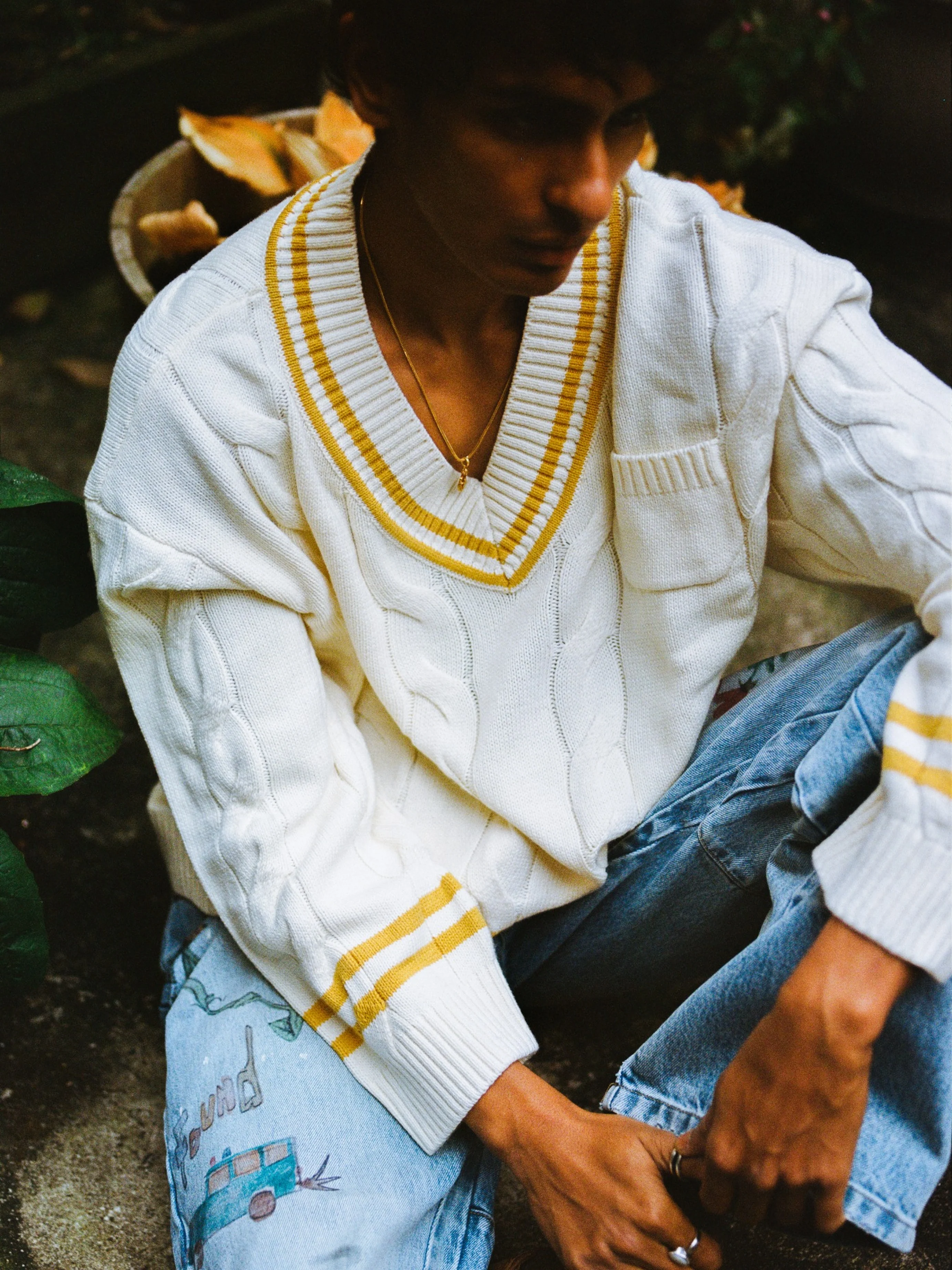 V-Neck Cricket Sweater - Image 9