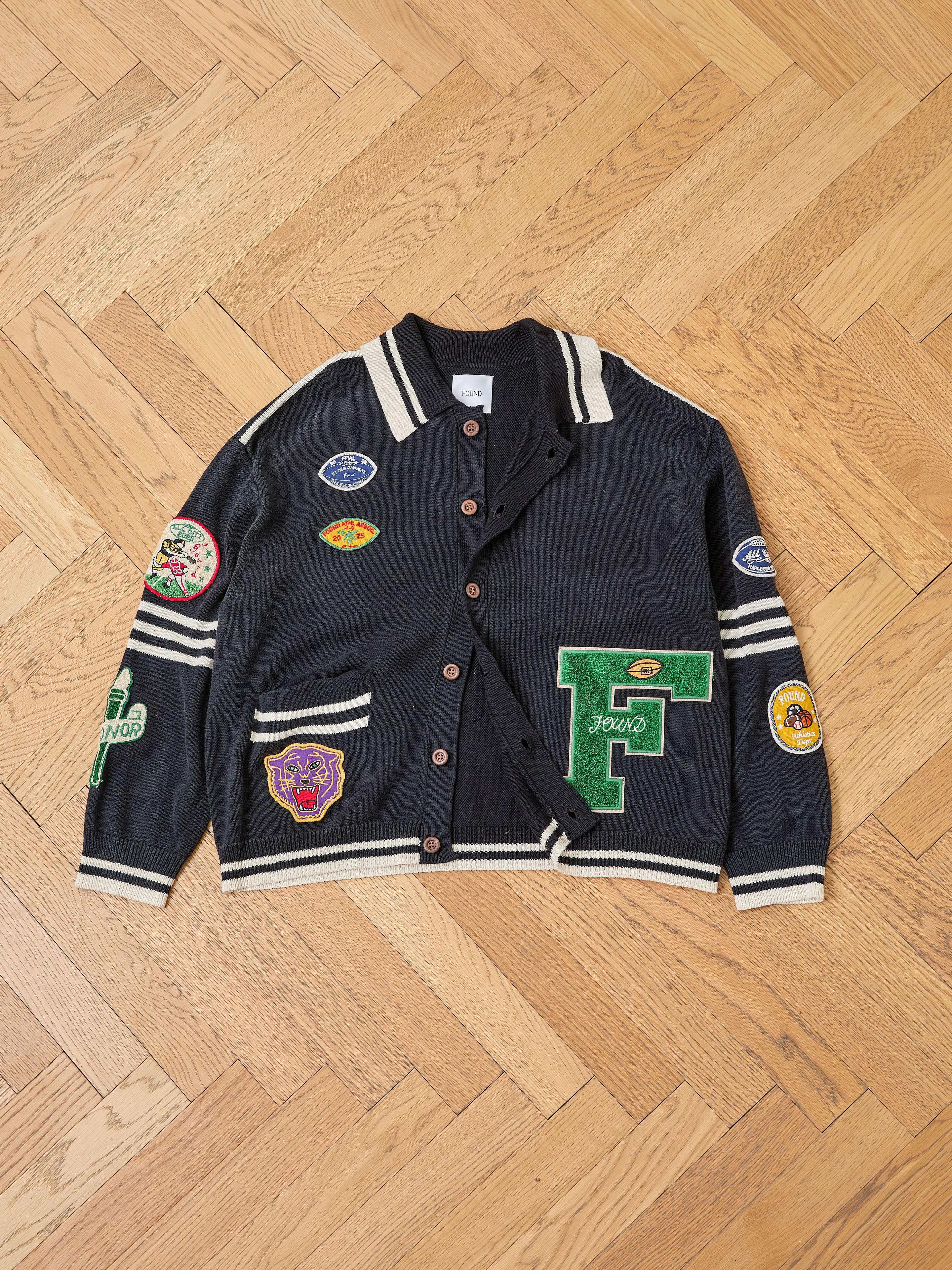Varsity Patch Collared Cardigan - Image 10