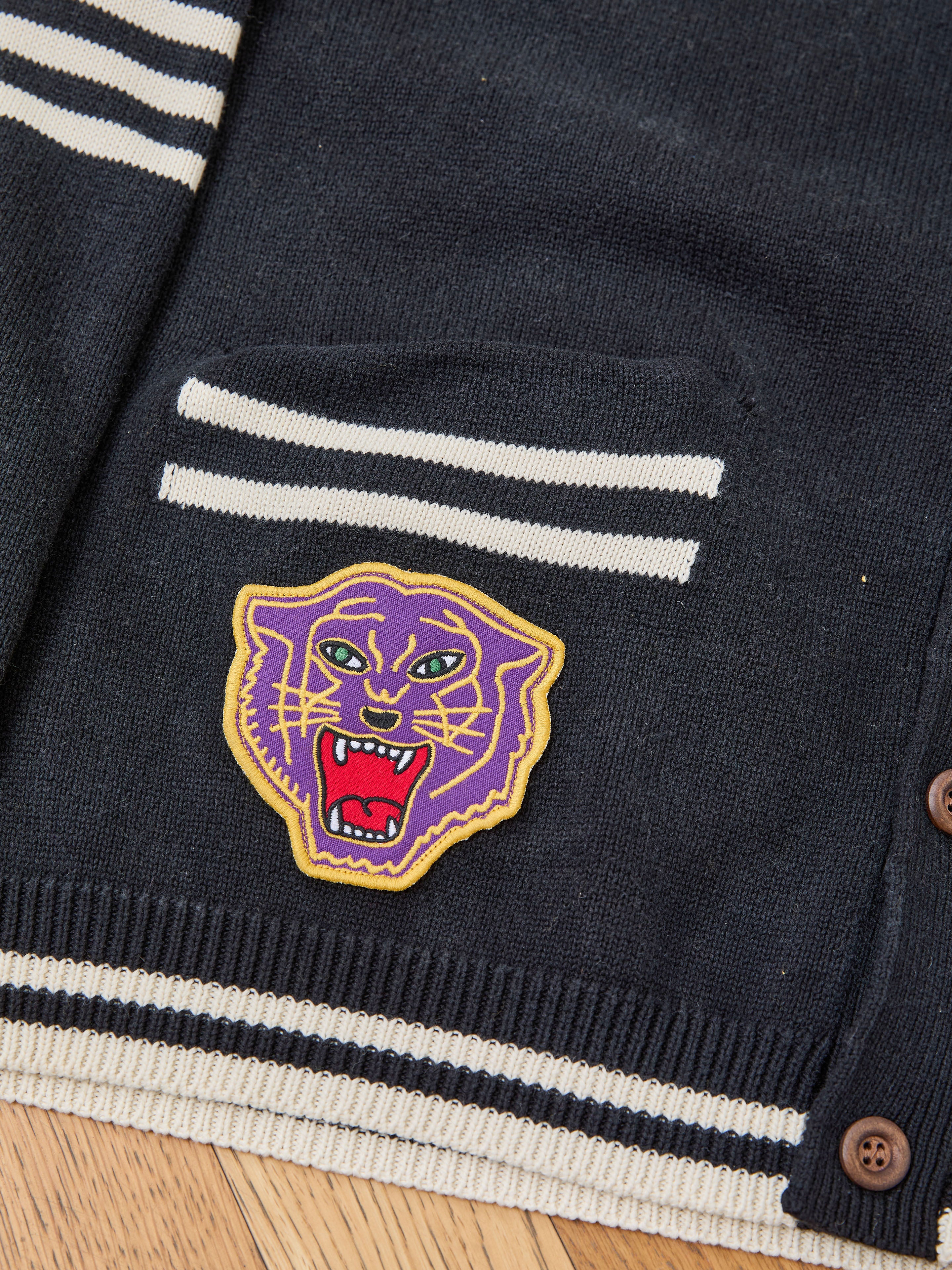 Varsity Patch Collared Cardigan - Image 21