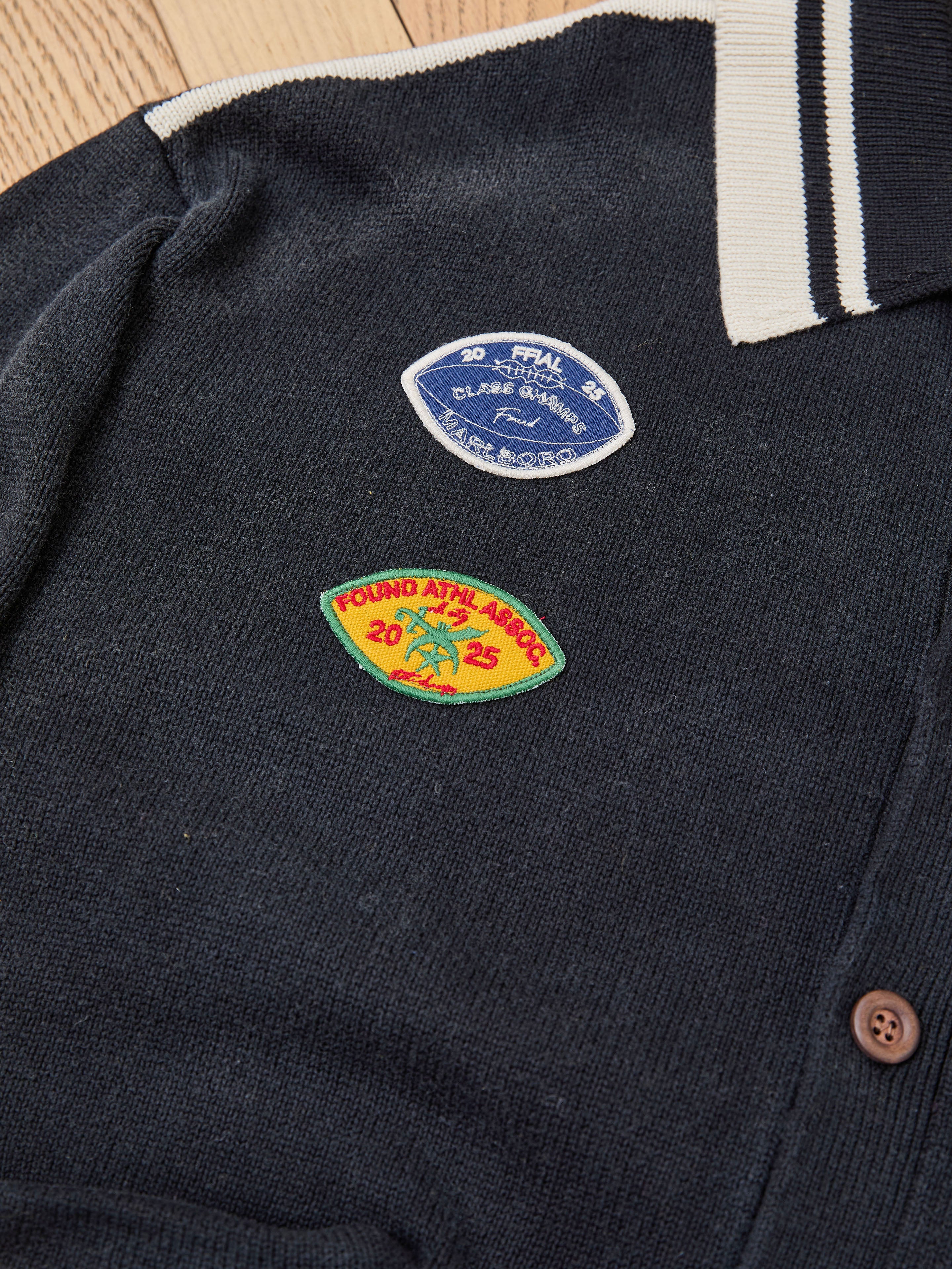 Varsity Patch Collared Cardigan - Image 22