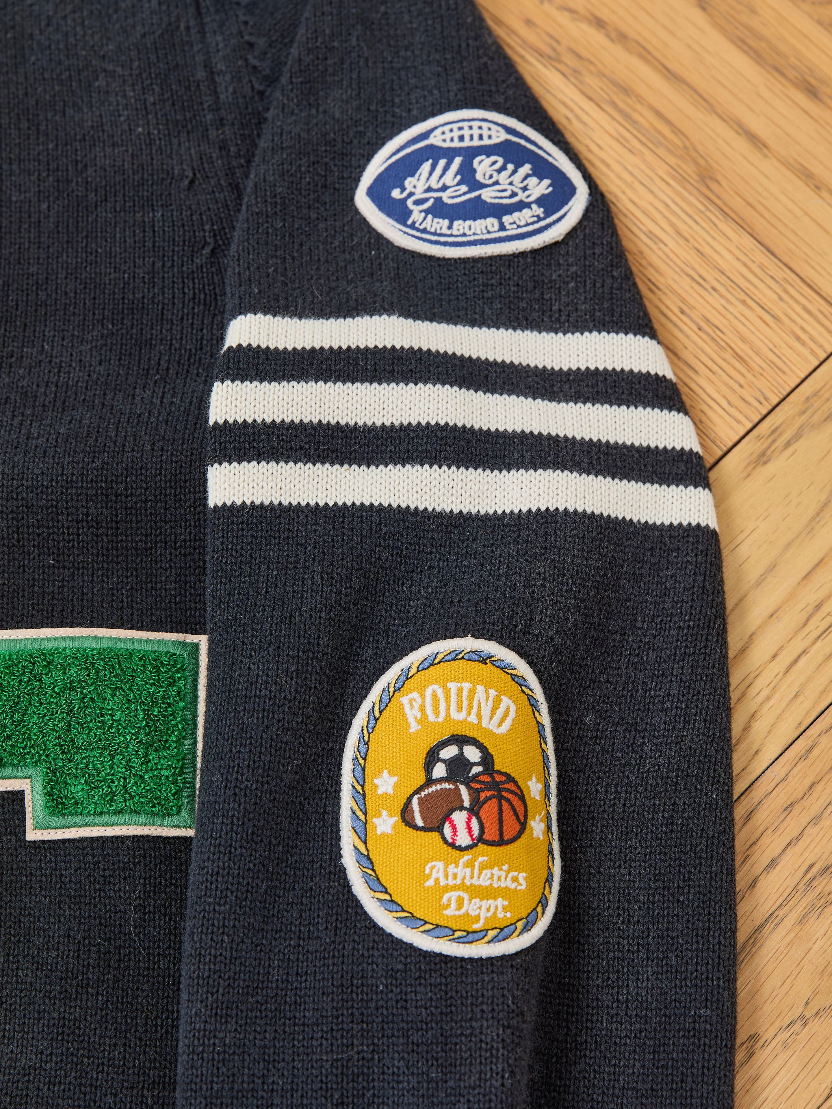 Varsity Patch Collared Cardigan - Image 23
