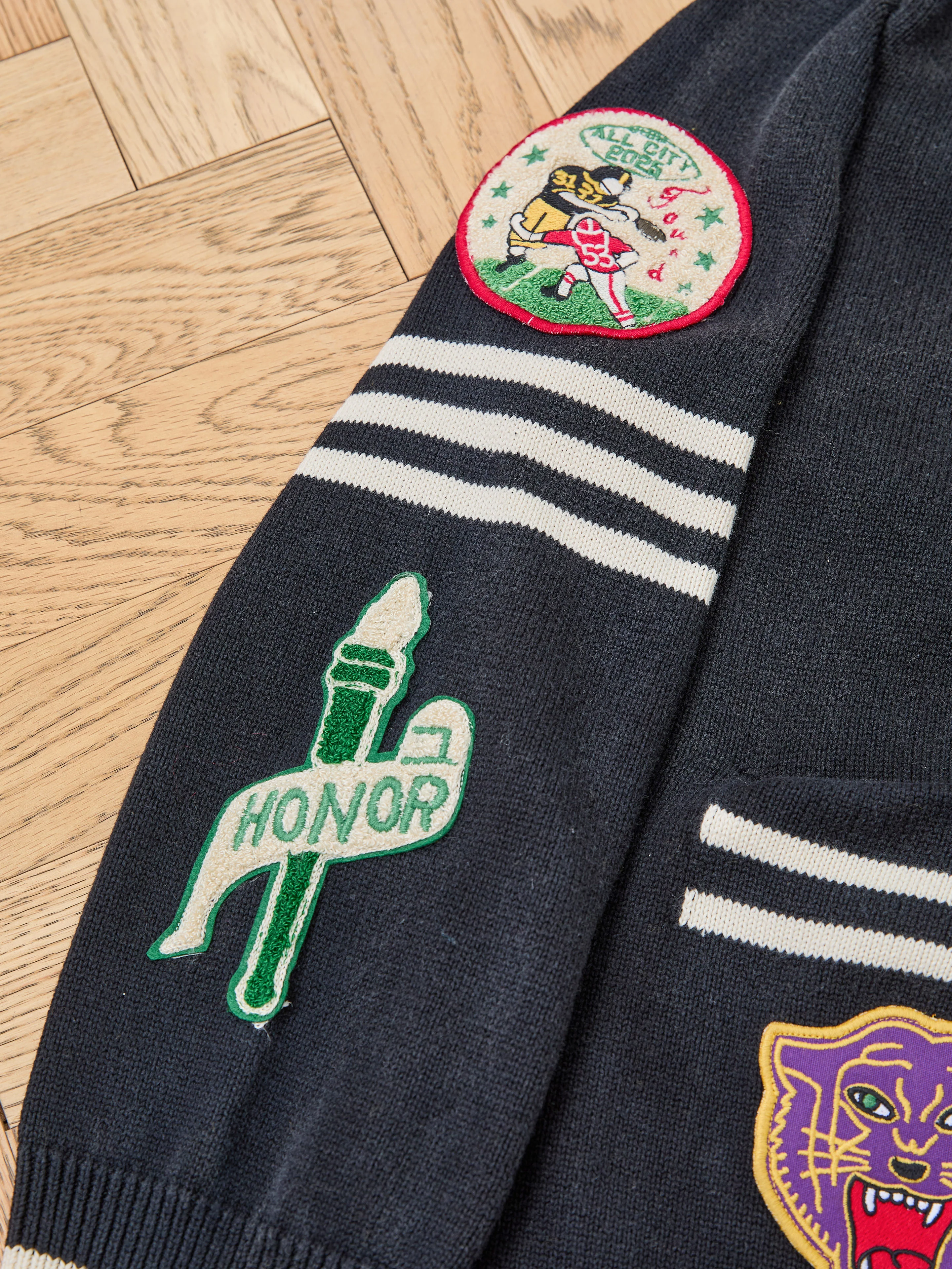 Varsity Patch Collared Cardigan - Image 25