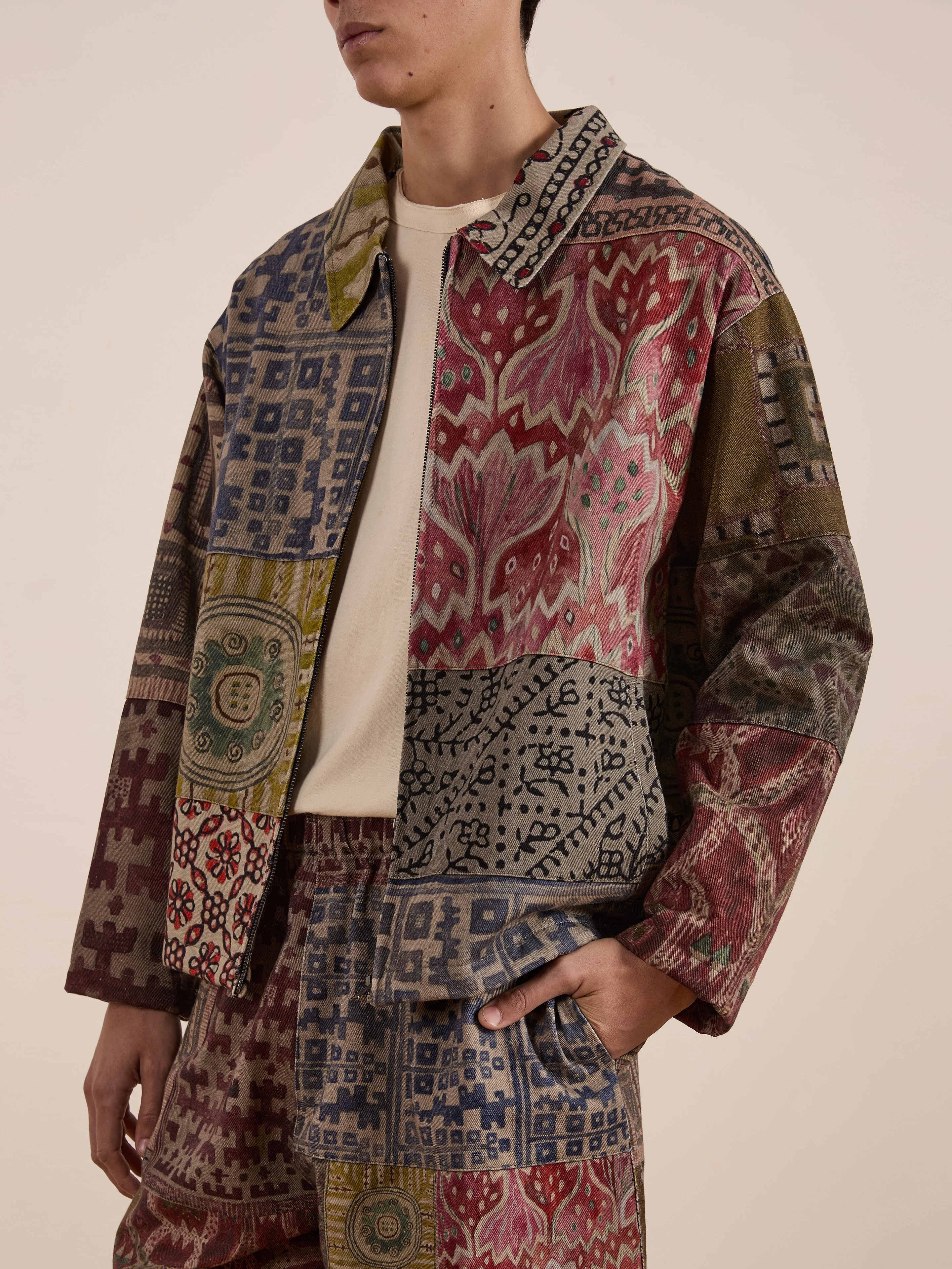 Watercolor Mosaic Work Jacket - Image 2