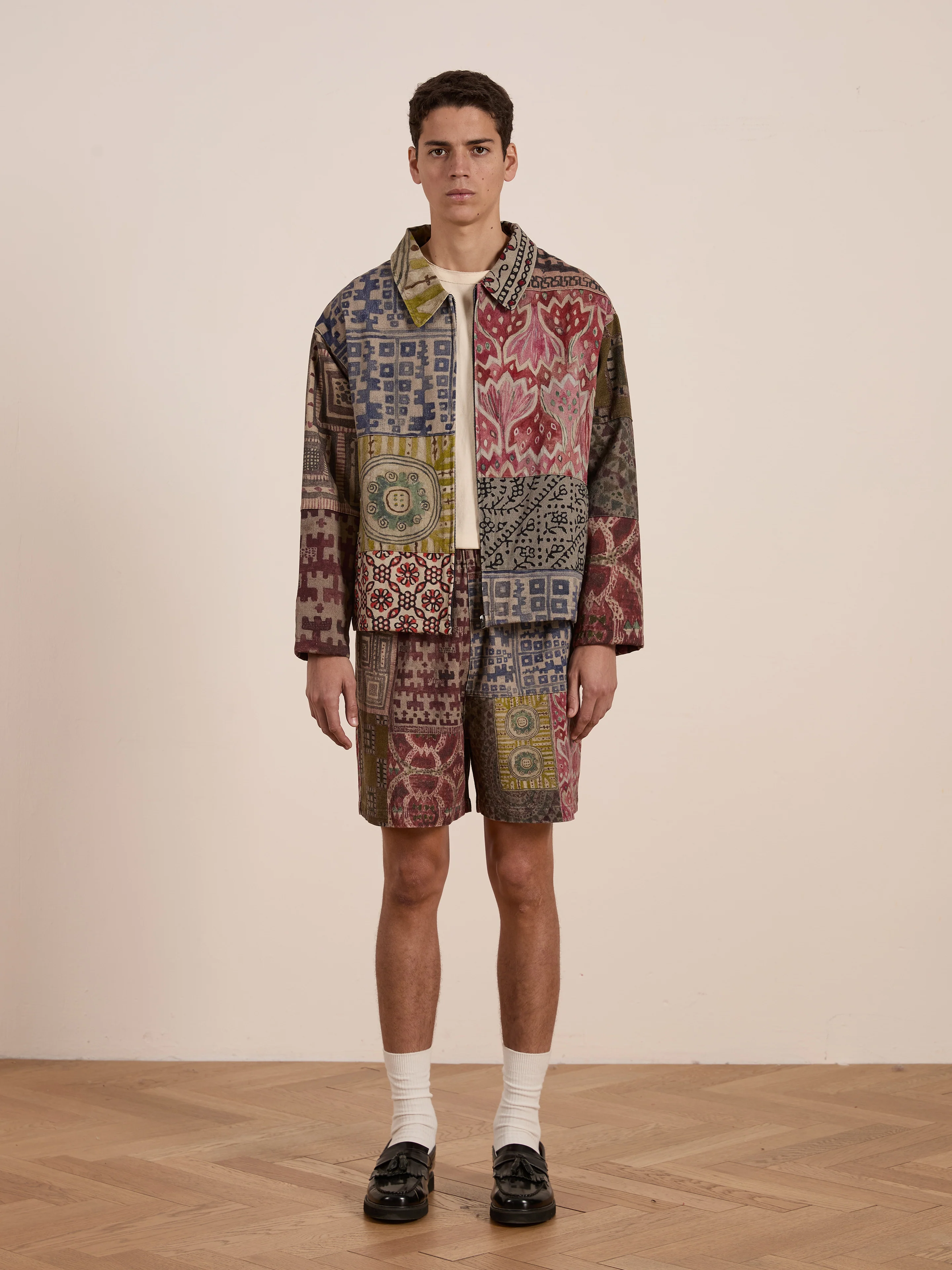 Watercolor Mosaic Work Jacket - Image 3