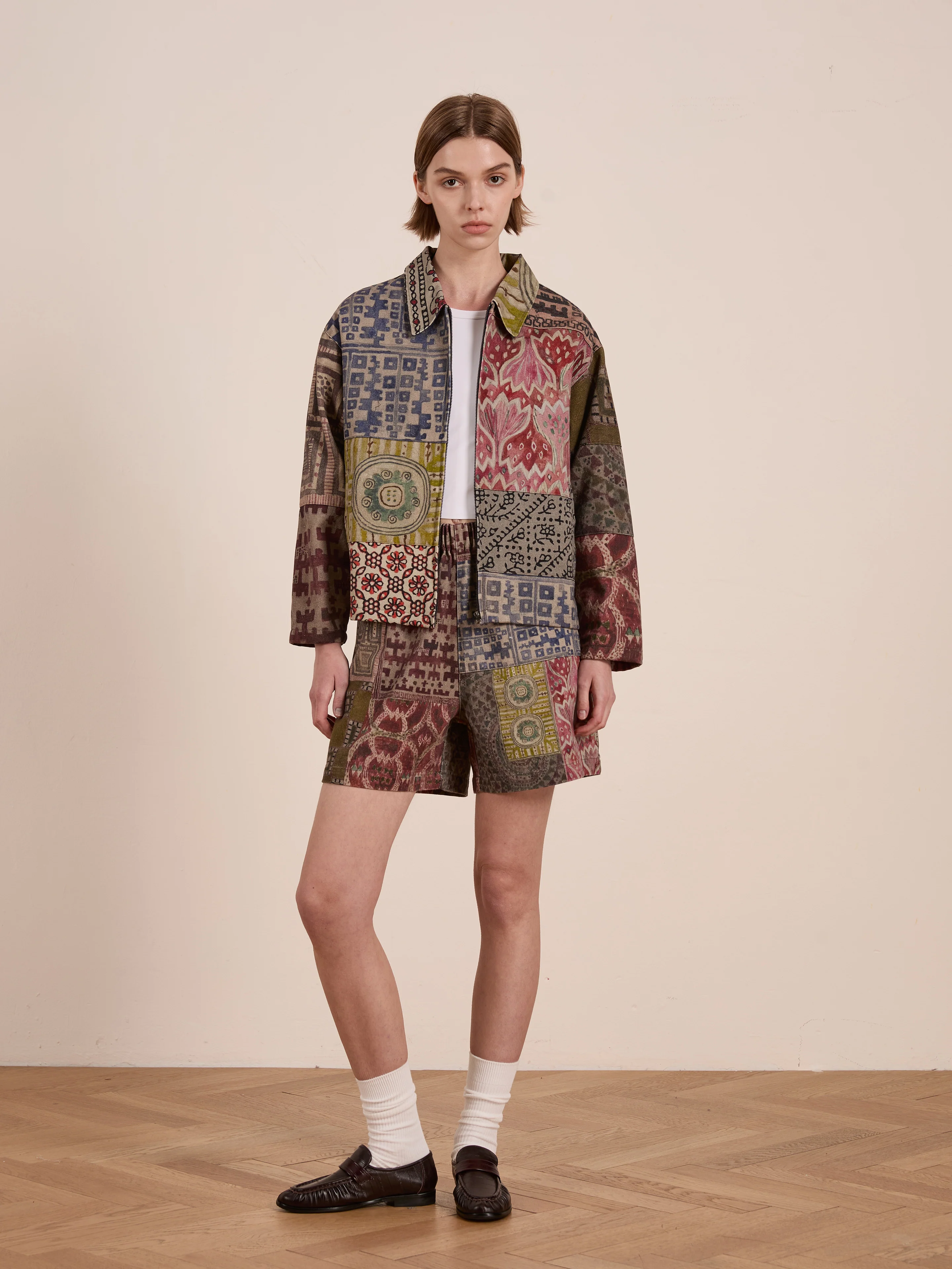 Watercolor Mosaic Work Jacket - Image 7