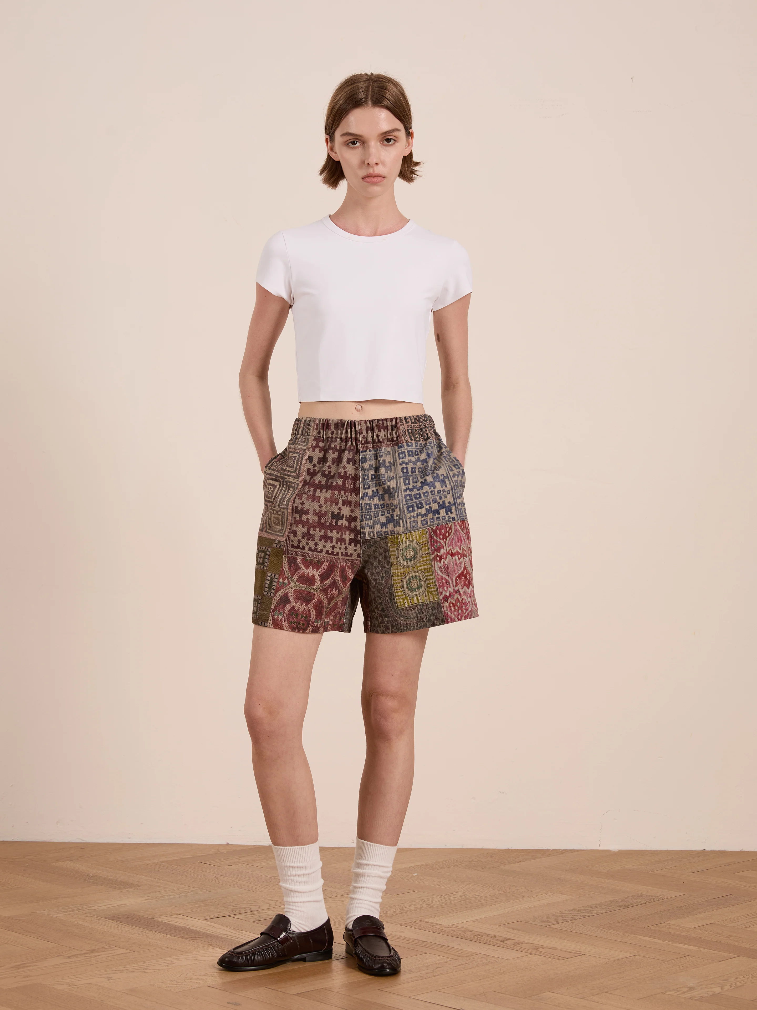 Watercolor Mosaic Work Shorts - Image 3