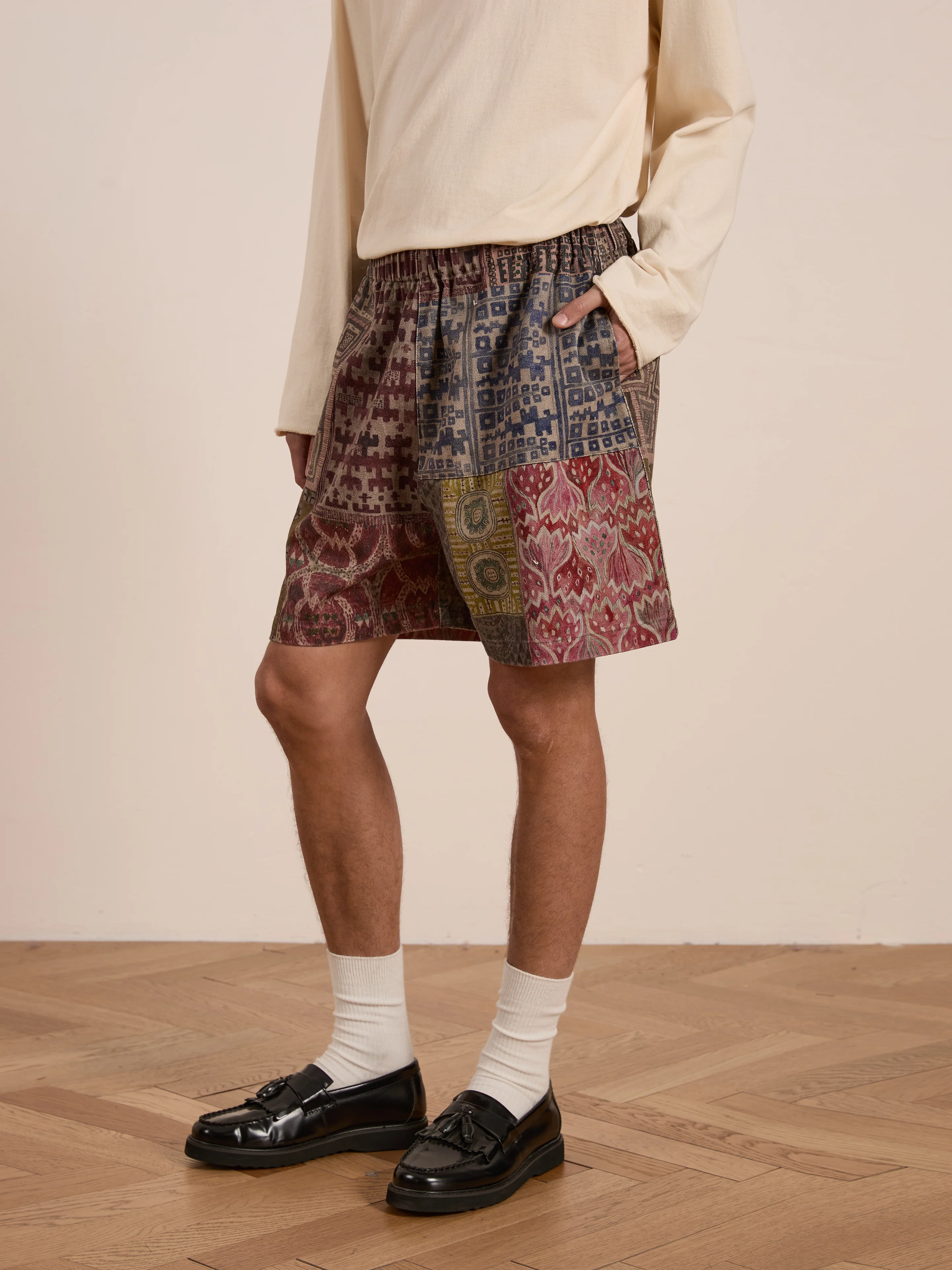 Watercolor Mosaic Work Shorts - Image 4