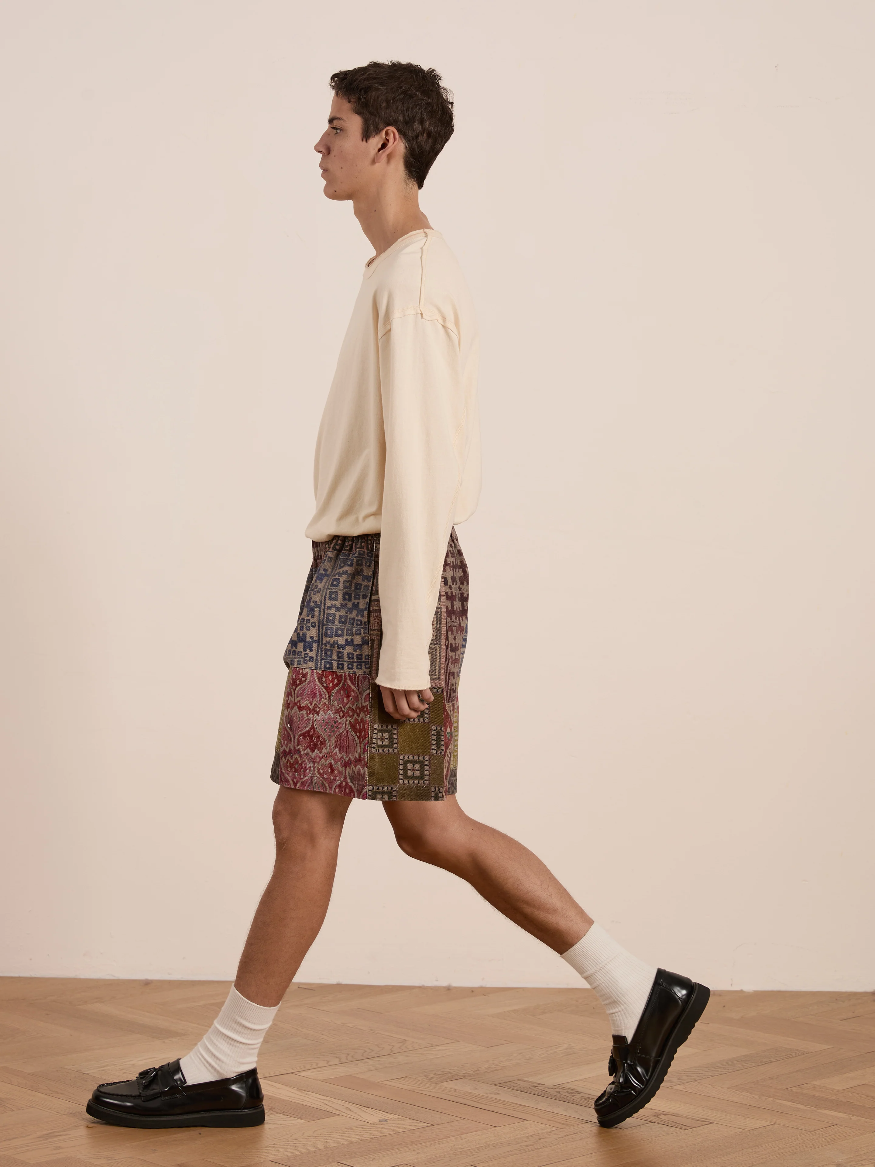 Watercolor Mosaic Work Shorts - Image 8
