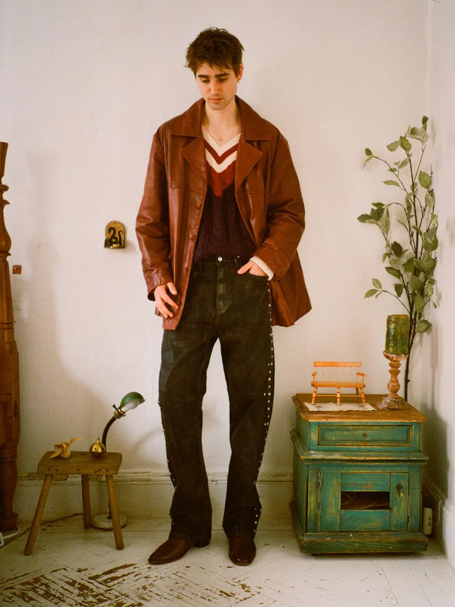 Waxed Studded Jeans - Image 10