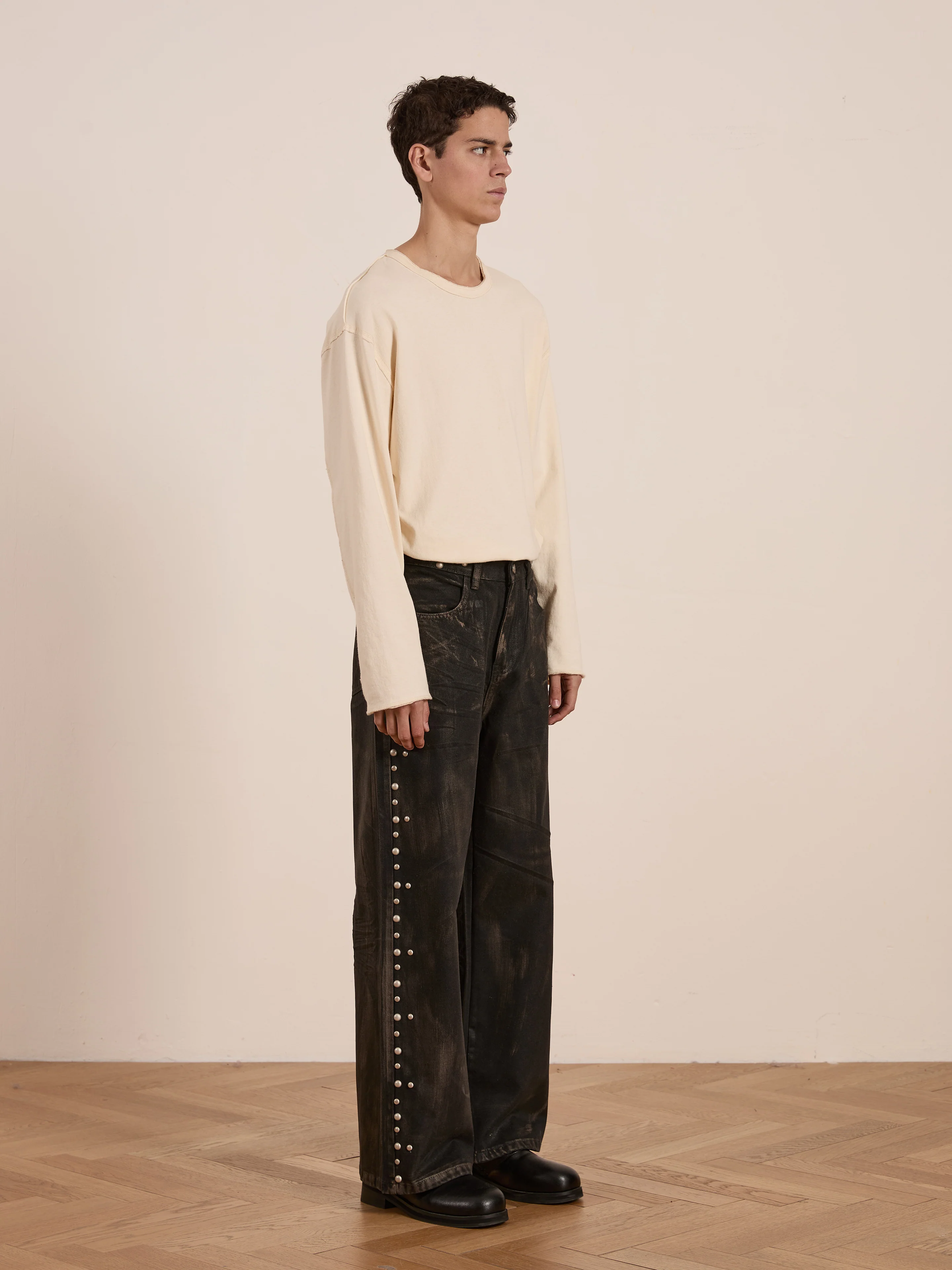 Waxed Studded Jeans - Image 13