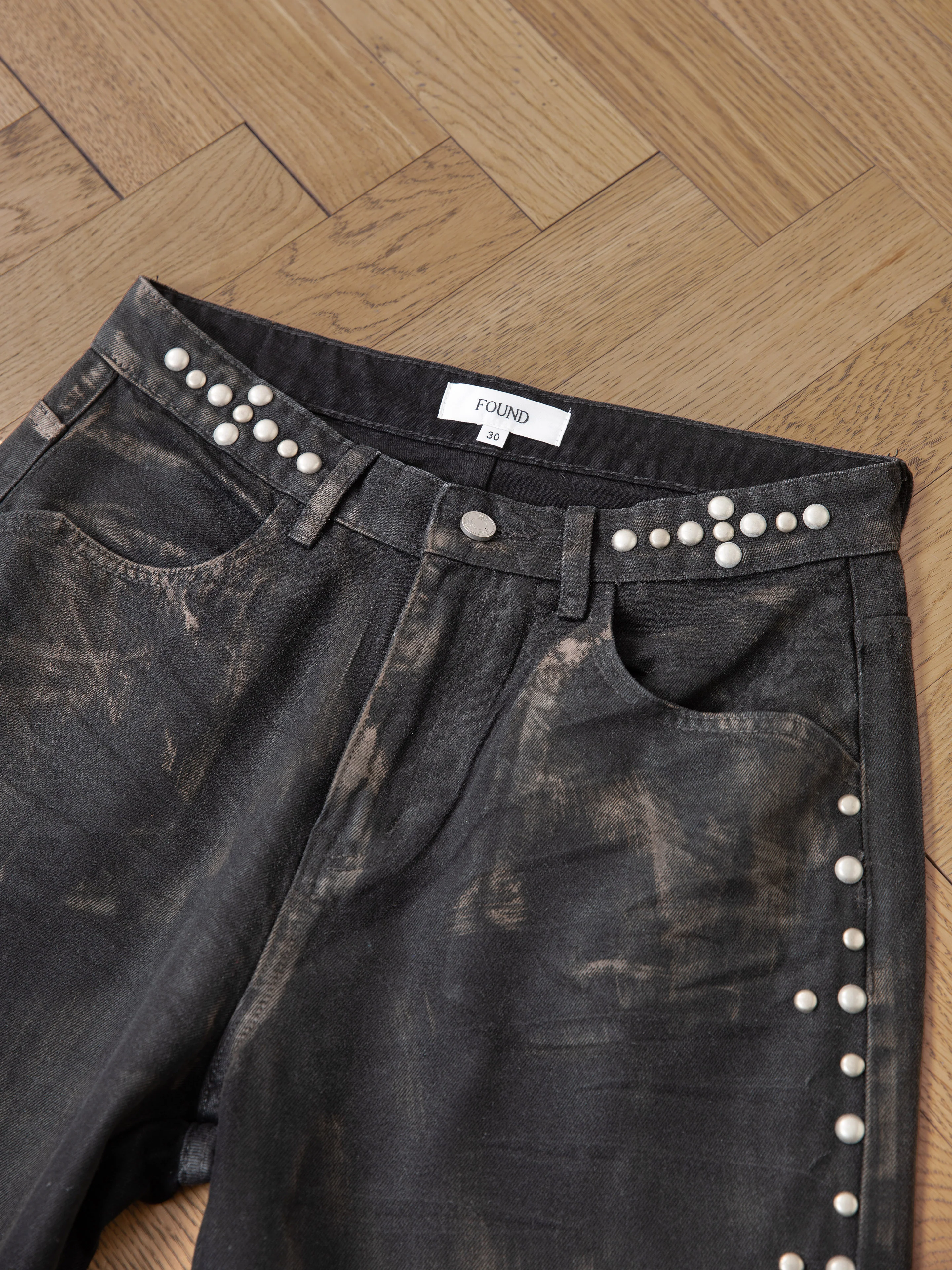Waxed Studded Jeans - Image 14