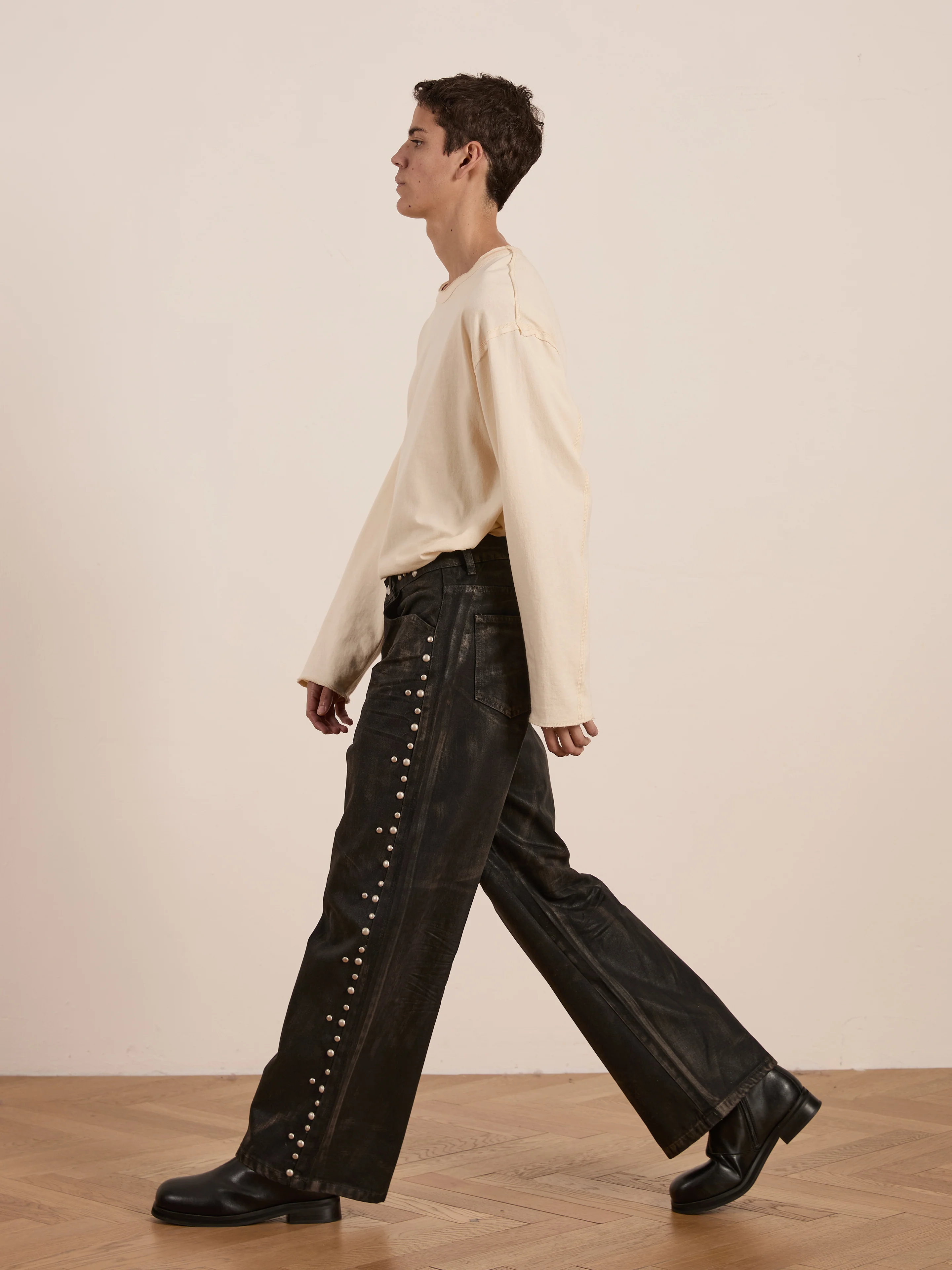 Waxed Studded Jeans - Image 9