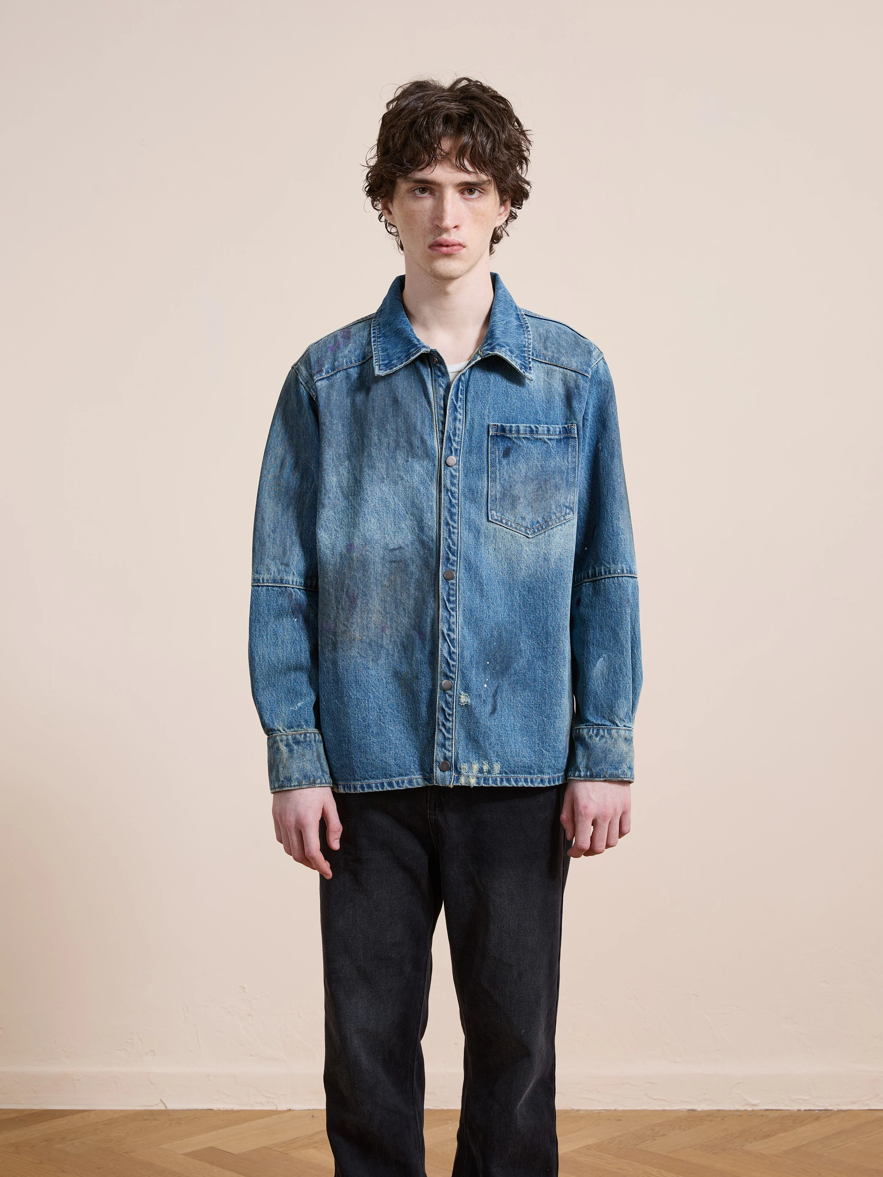 Western Denim Painter Shirt - Image 3
