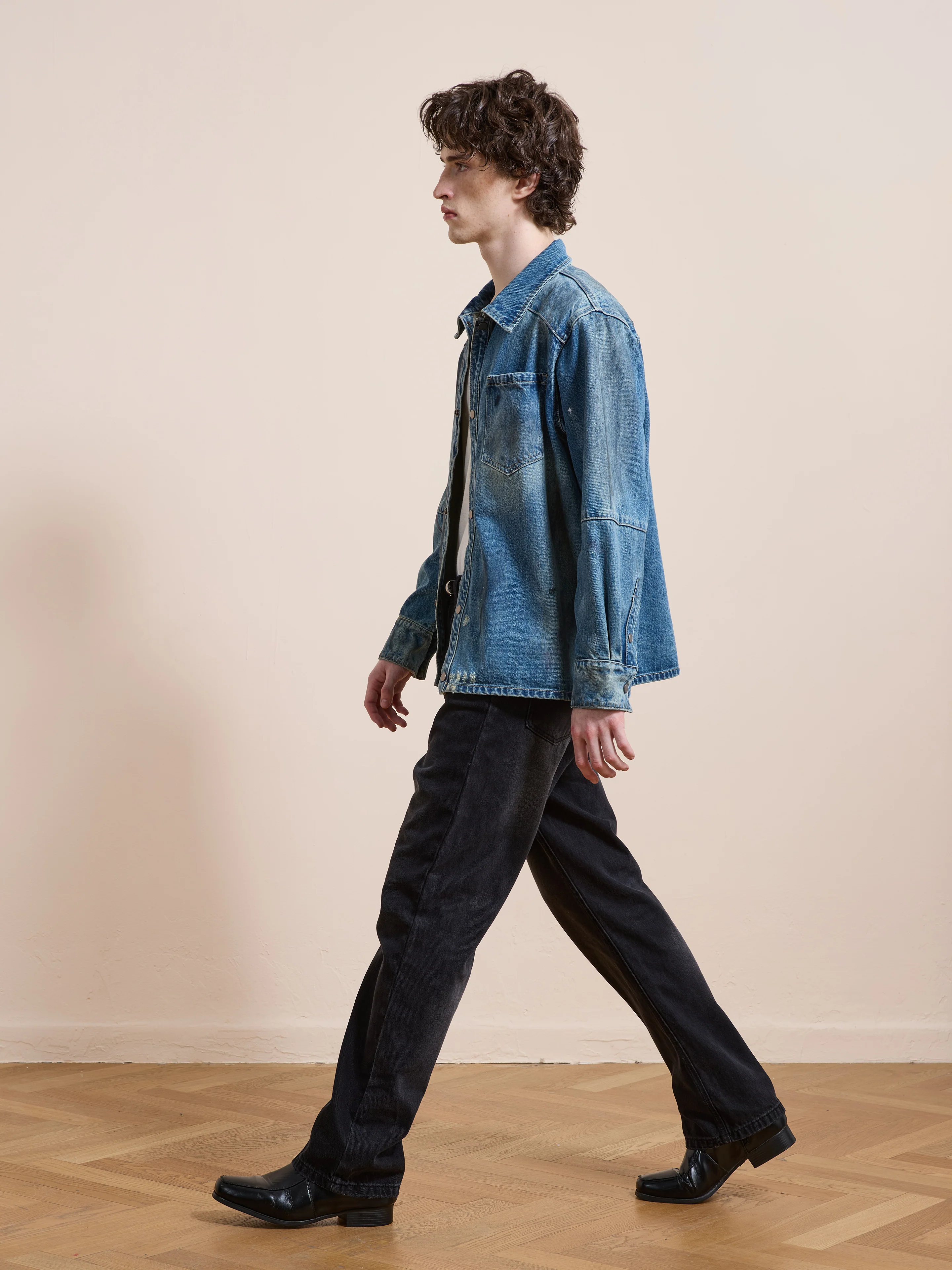 Western Denim Painter Shirt - Image 7