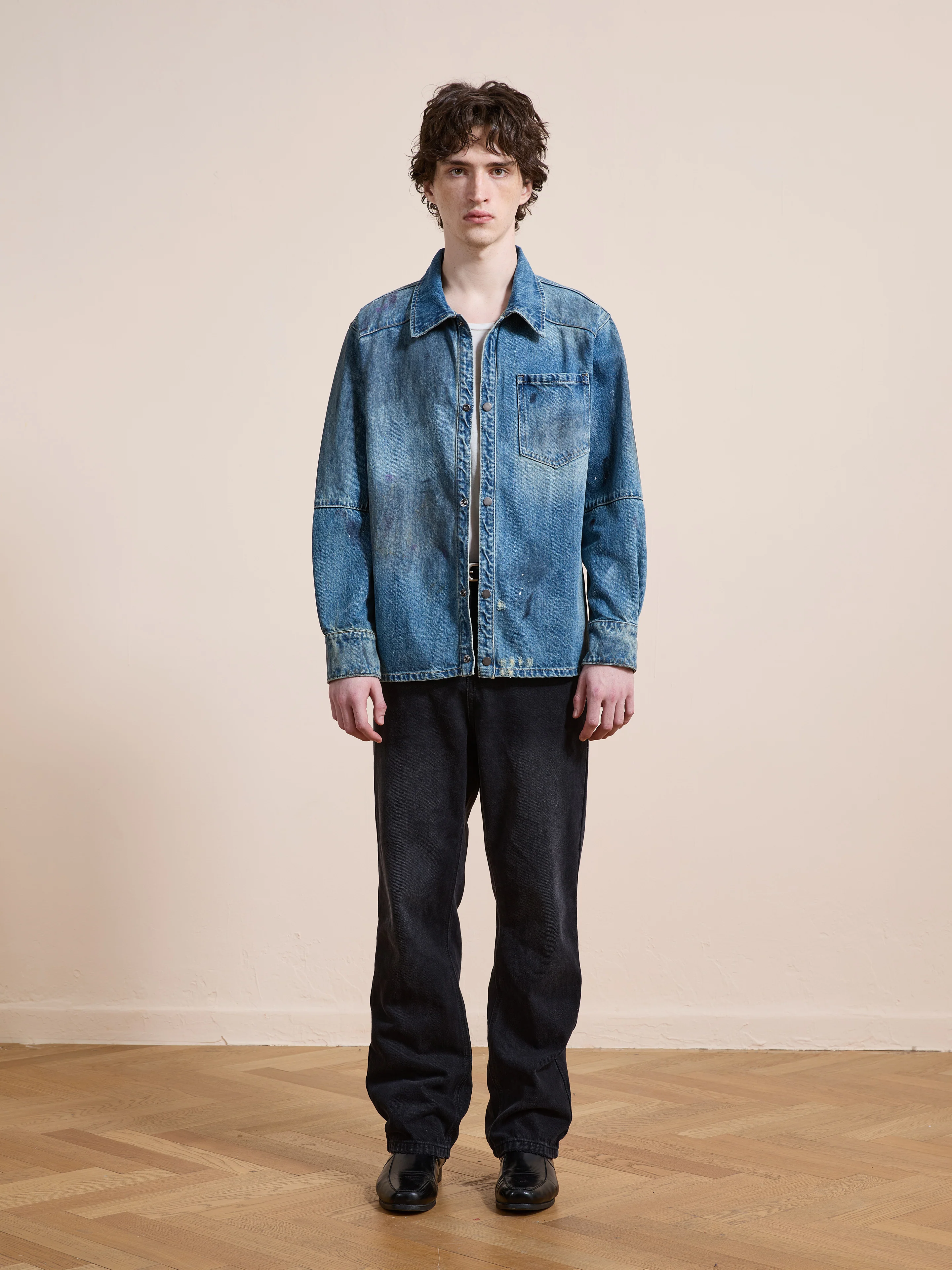 Western Denim Painter Shirt - Image 8