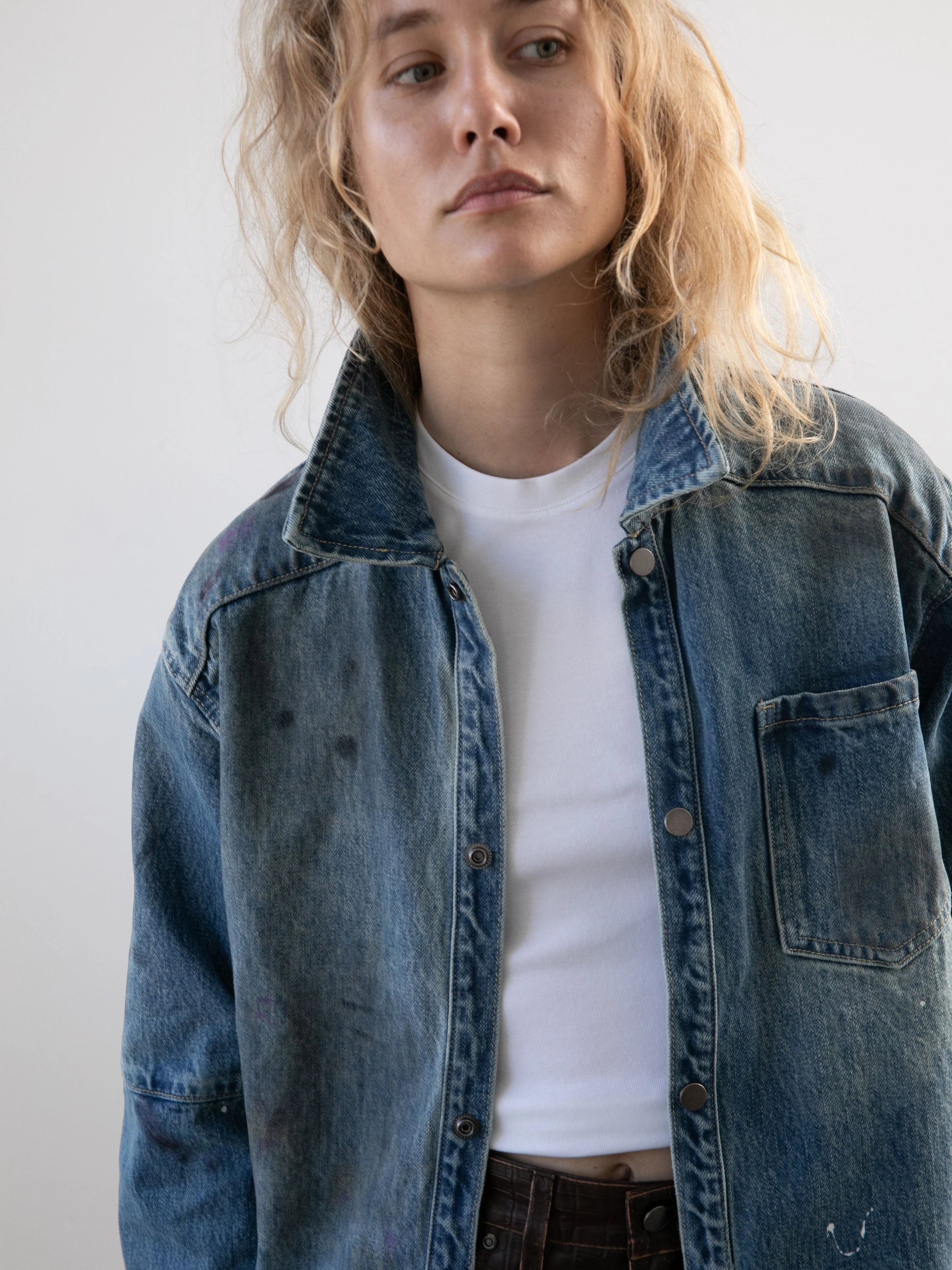Western Denim Painter Shirt - Image 9