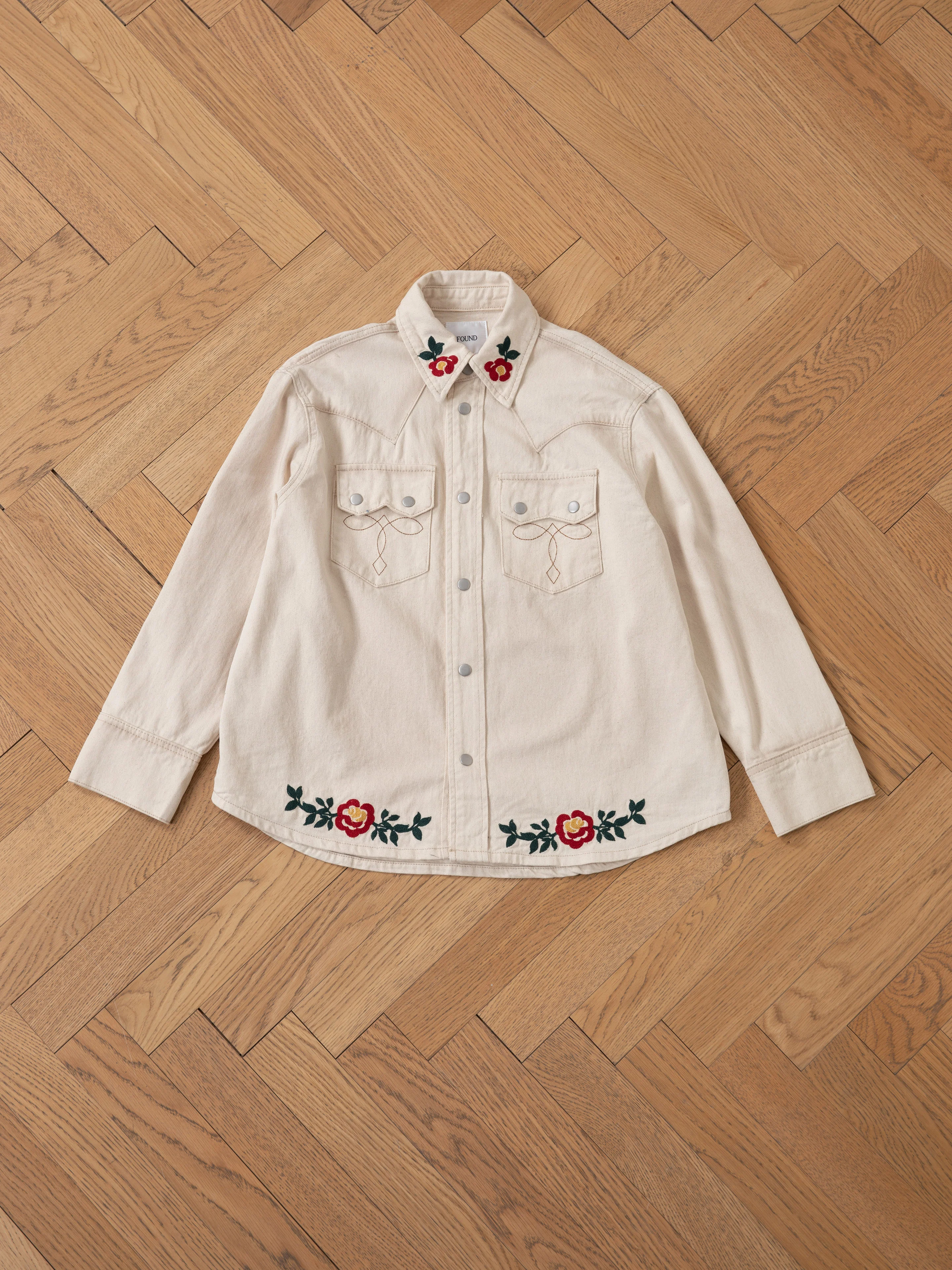 Western Floral Denim Shirt - Image 12