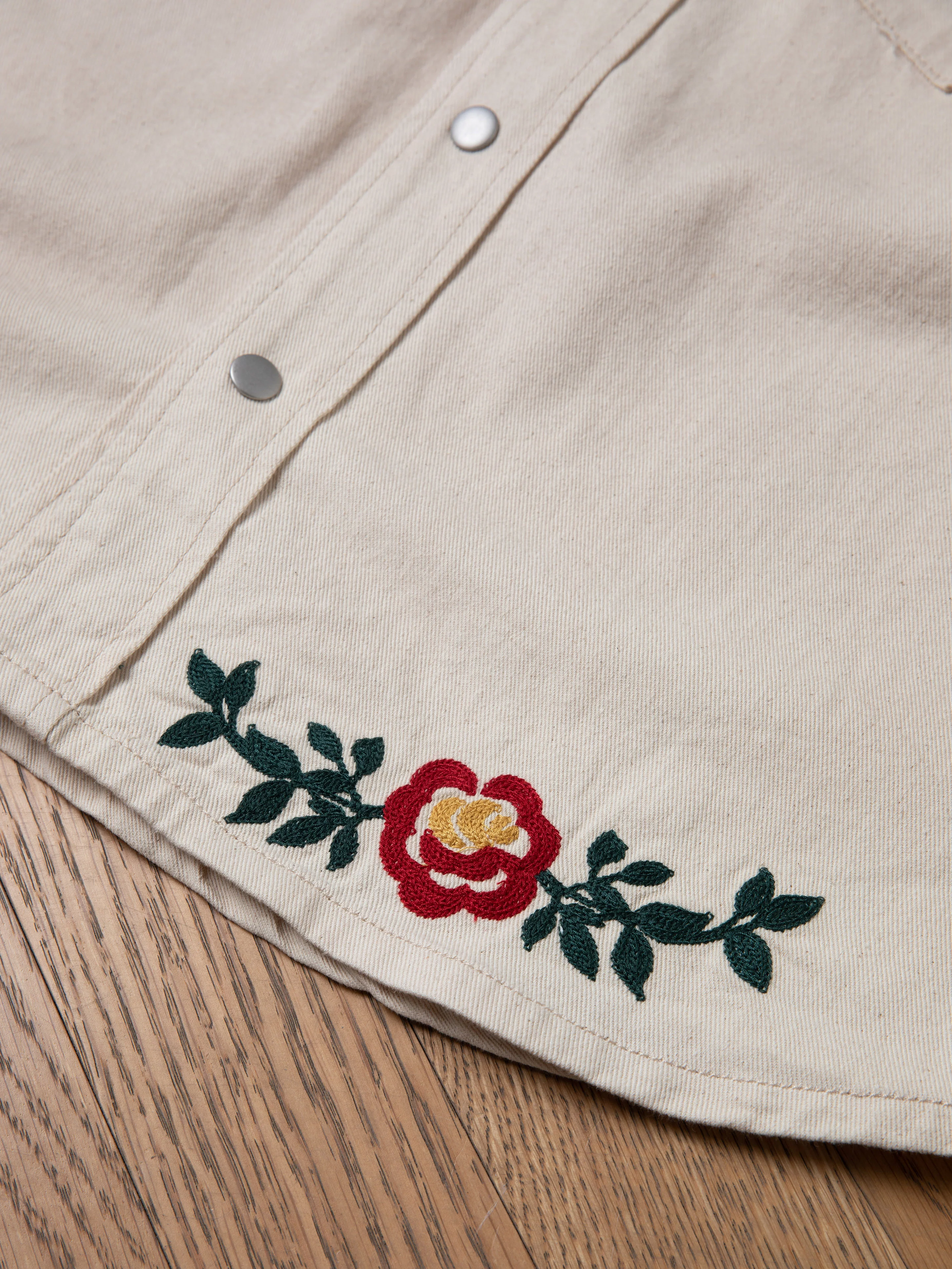 Western Floral Denim Shirt - Image 7