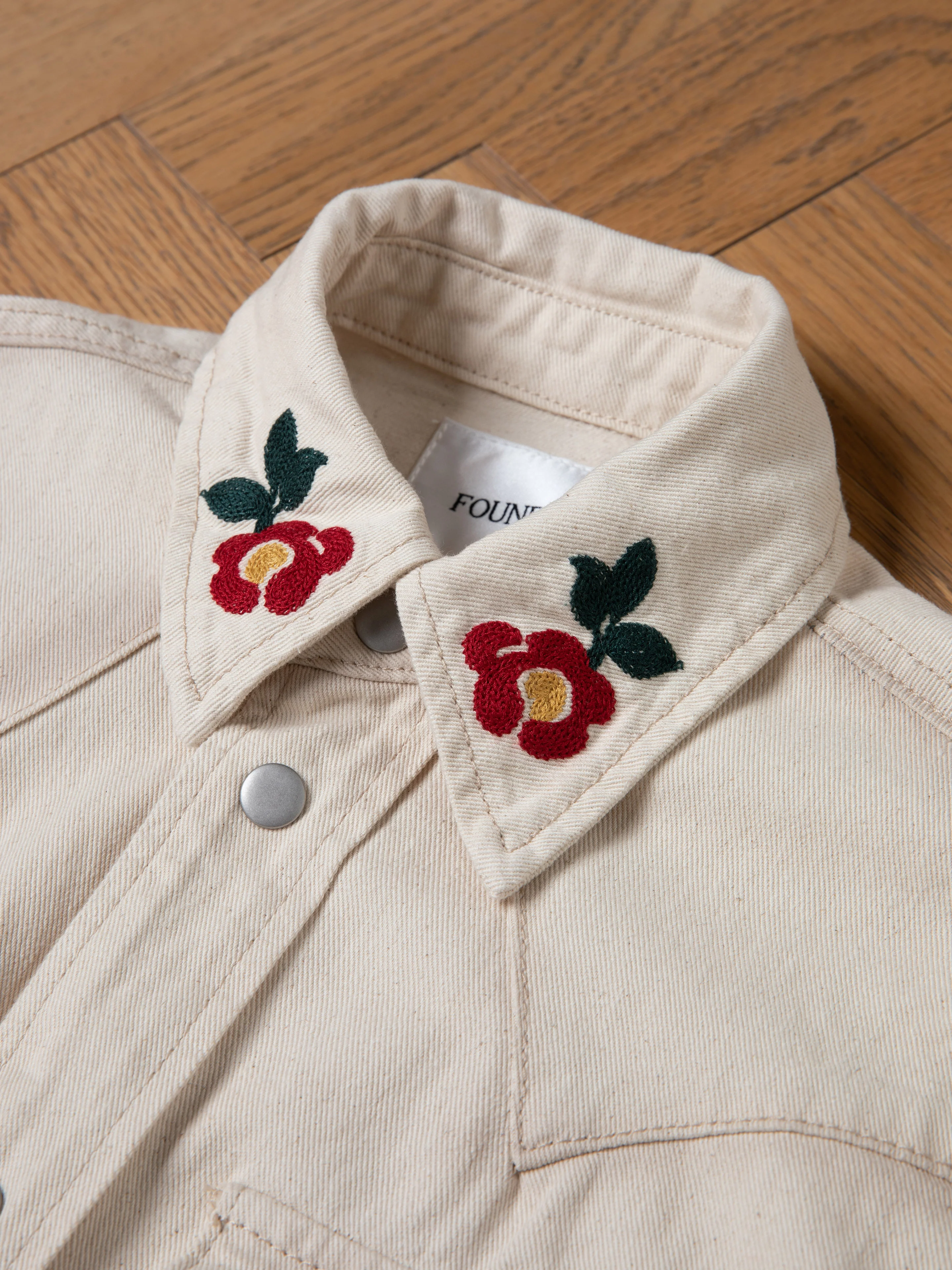 Western Floral Denim Shirt - Image 8