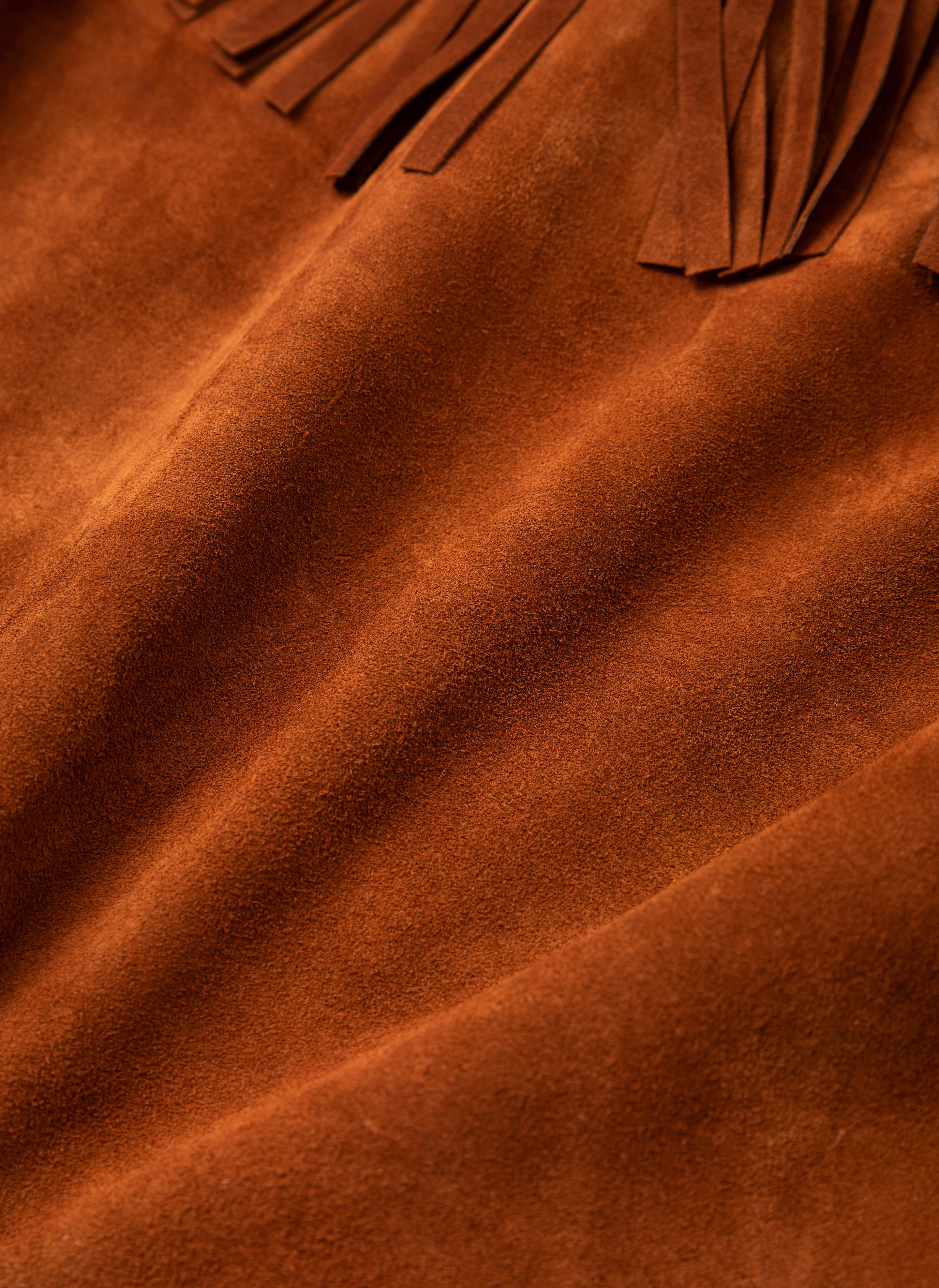 Two-tone Western Fringe Suede Leather Jacket - Image 10