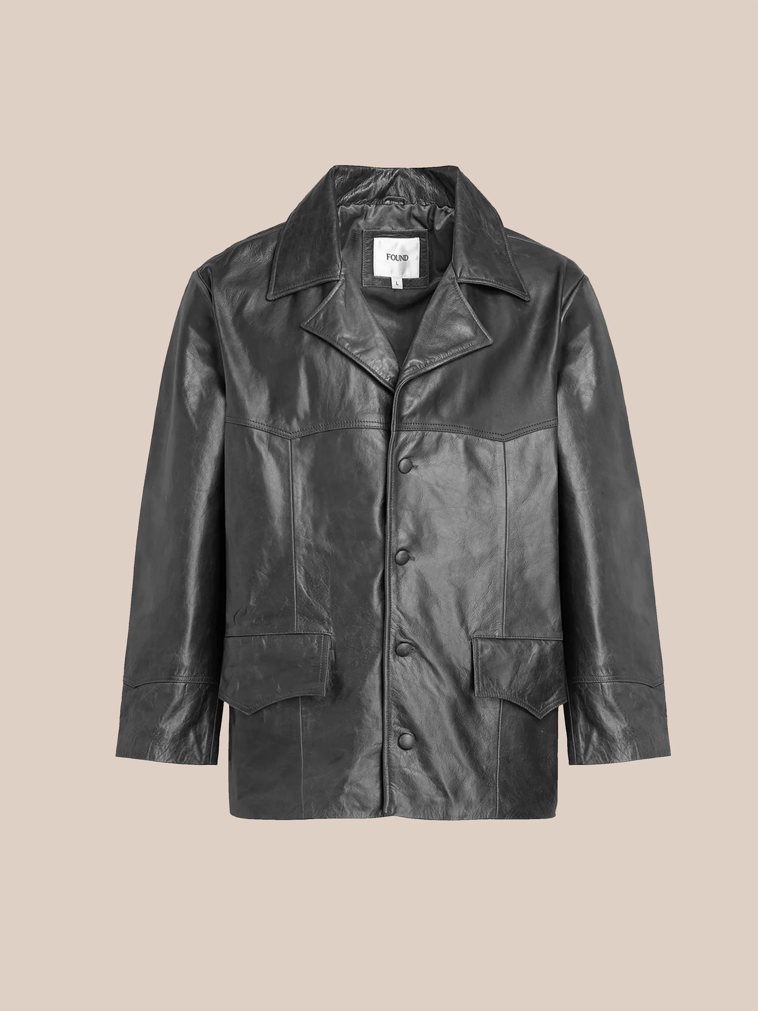 Western Oversized Leather Blazer