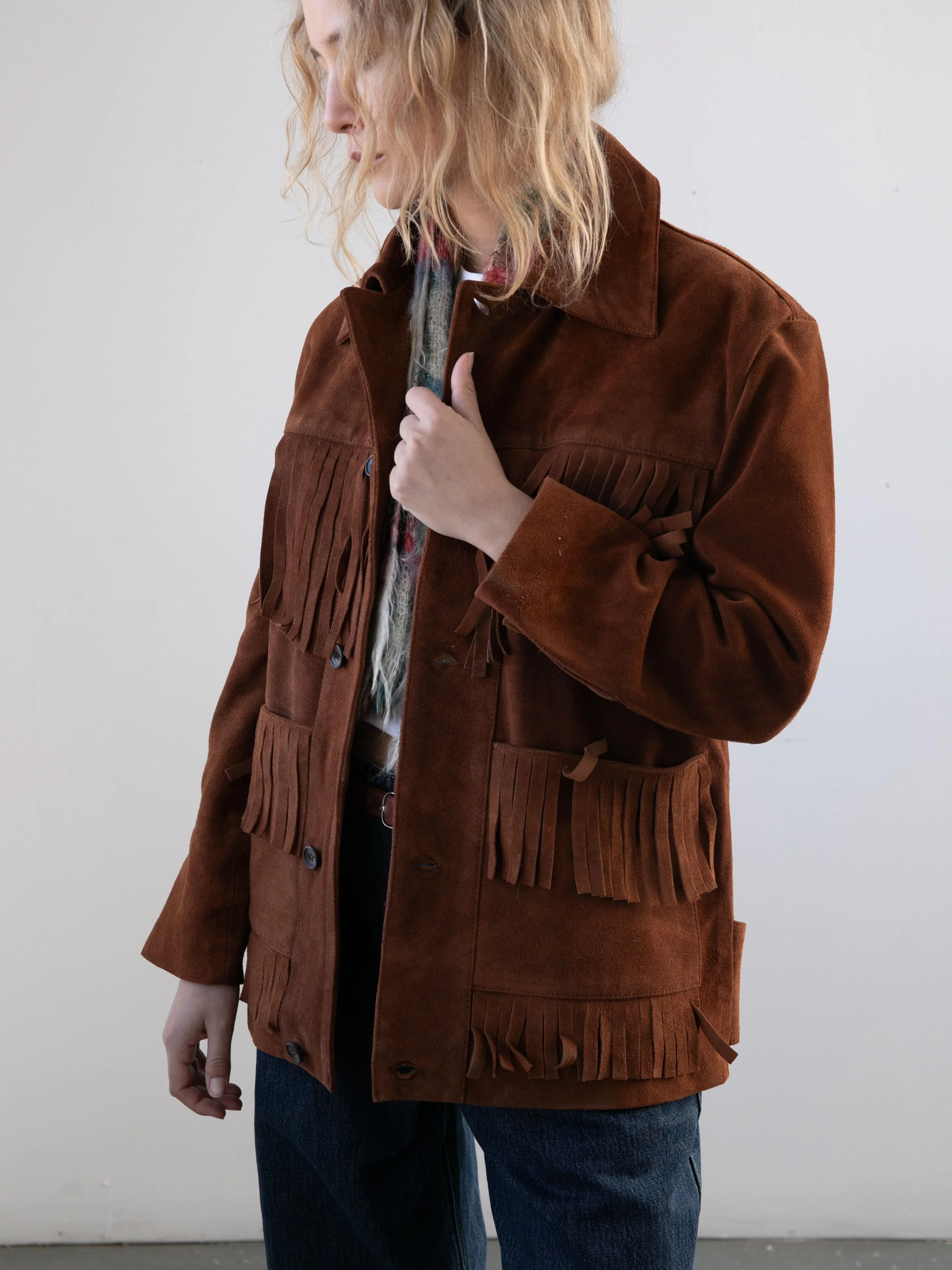 Western Suede Fringe Jacket - Image 4