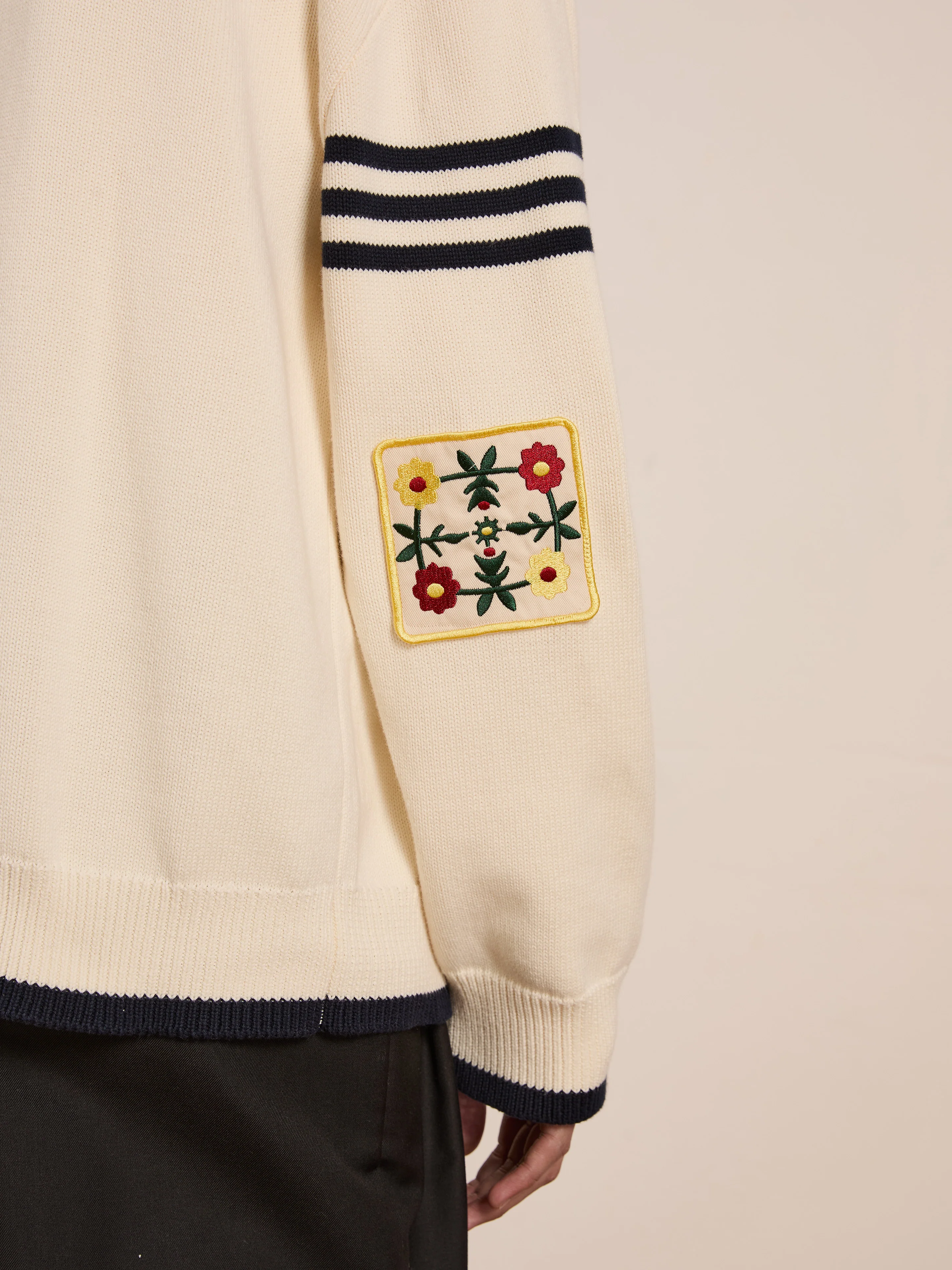York Varsity Patch Collared Cardigan - Image 12