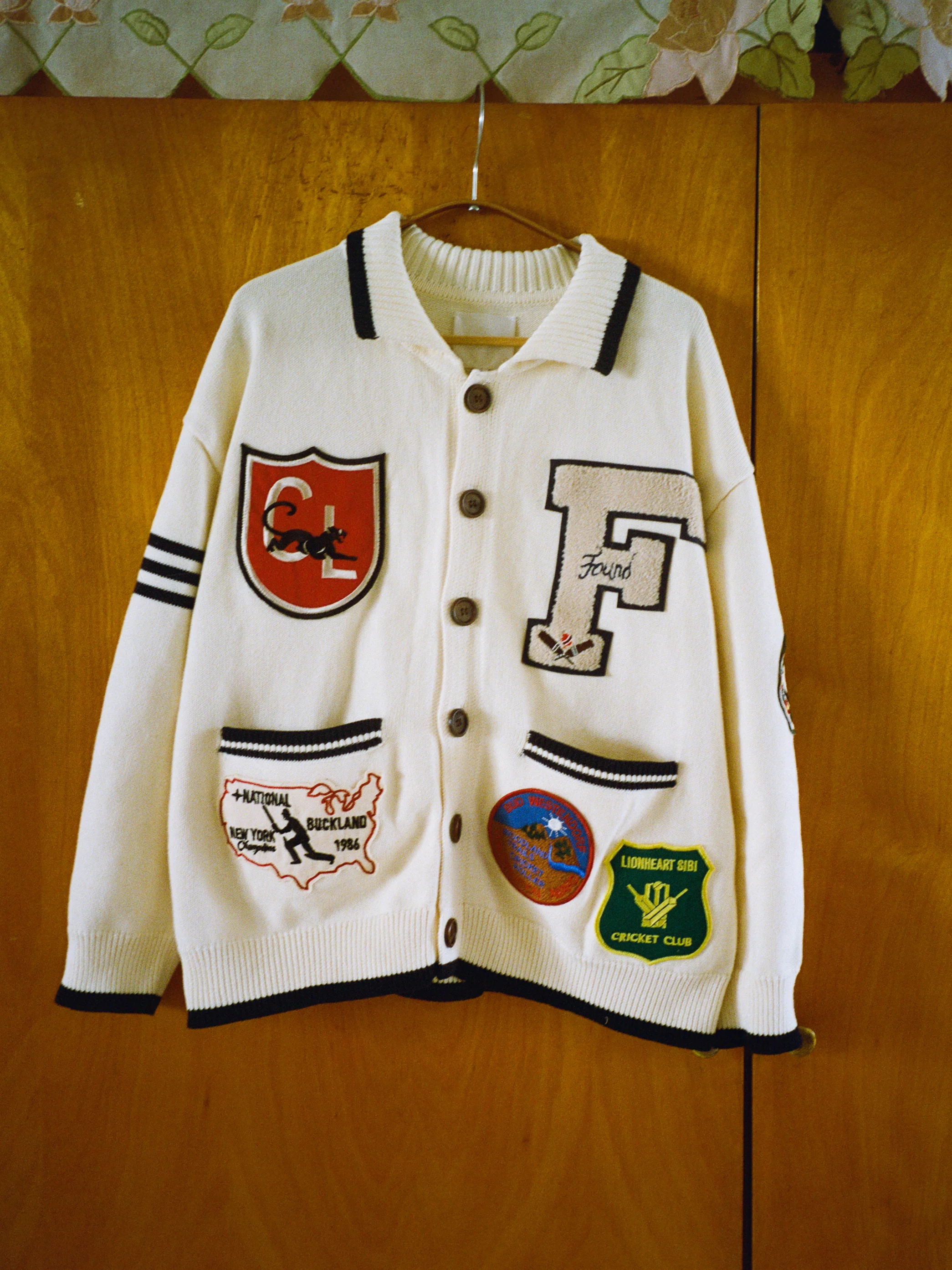 York Varsity Patch Collared Cardigan - Image 16