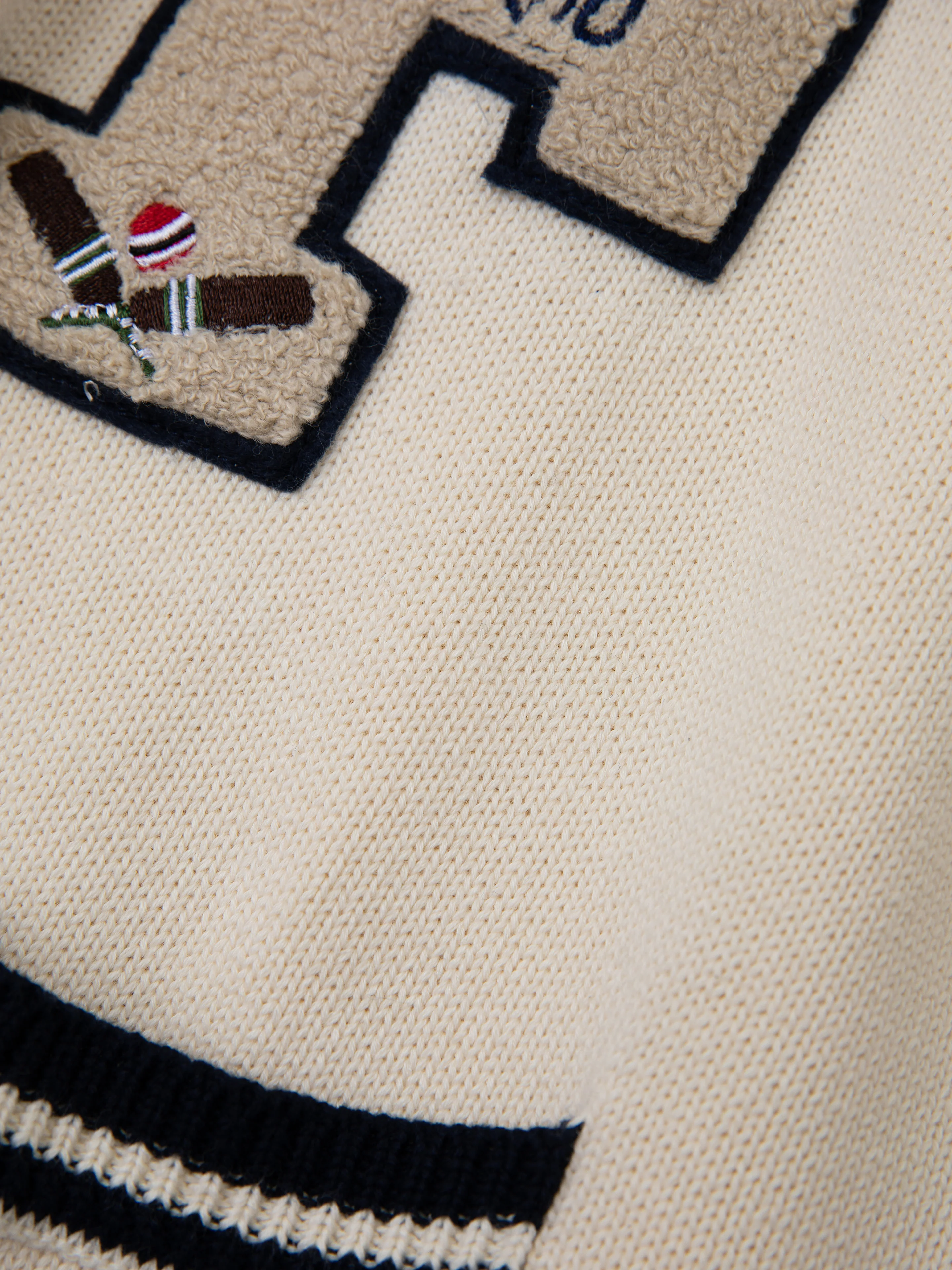 York Varsity Patch Collared Cardigan - Image 6
