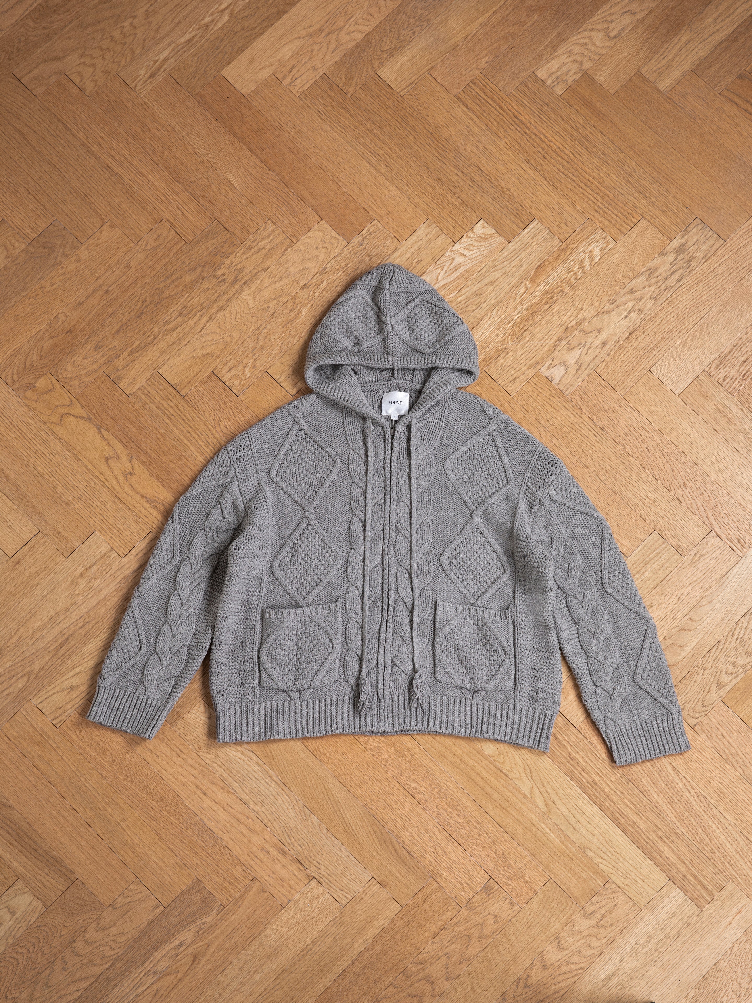 Zip Up Cable Knit Hoodie - Image 13