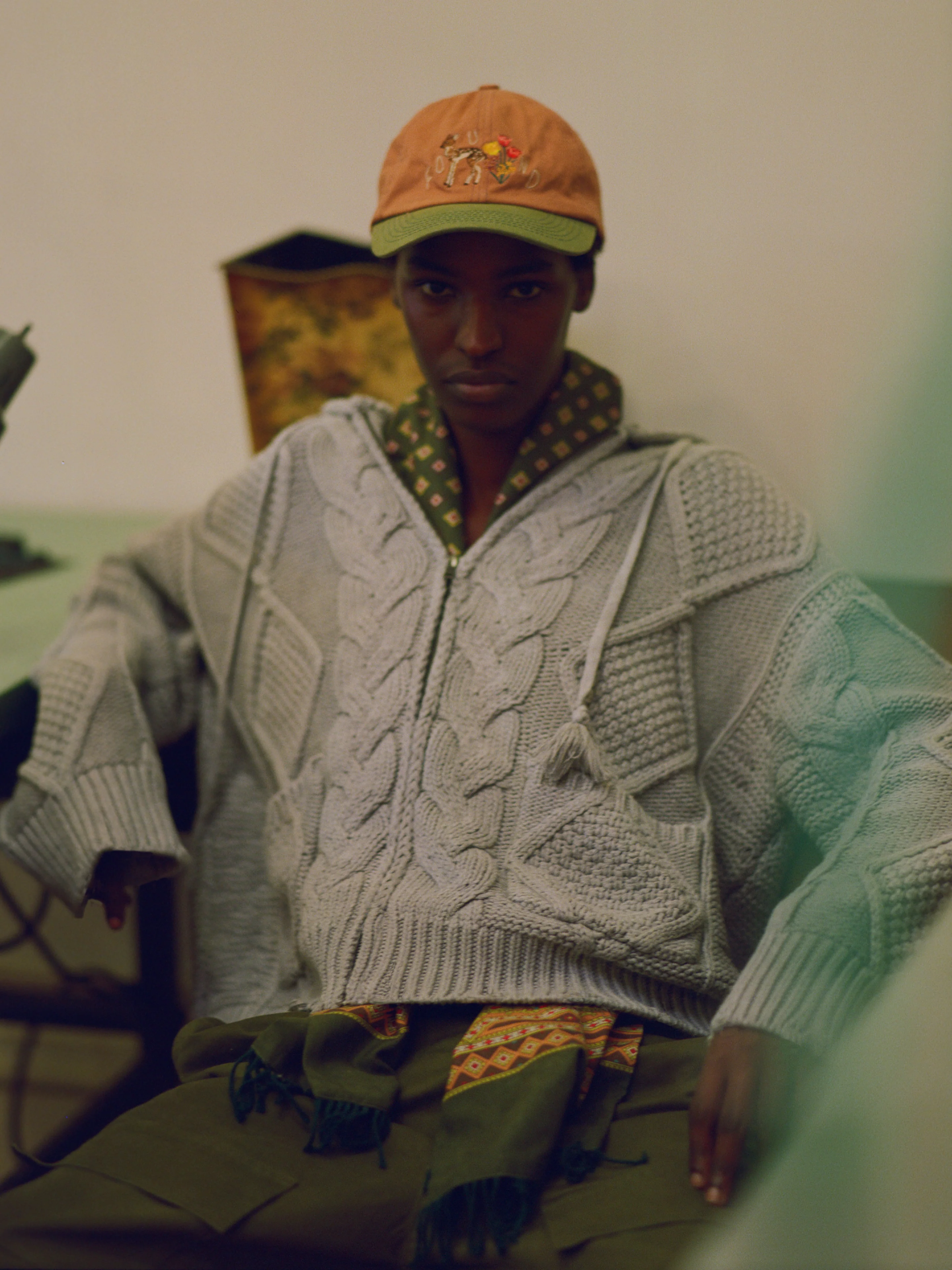 Zip Up Cable Knit Hoodie - Image 6