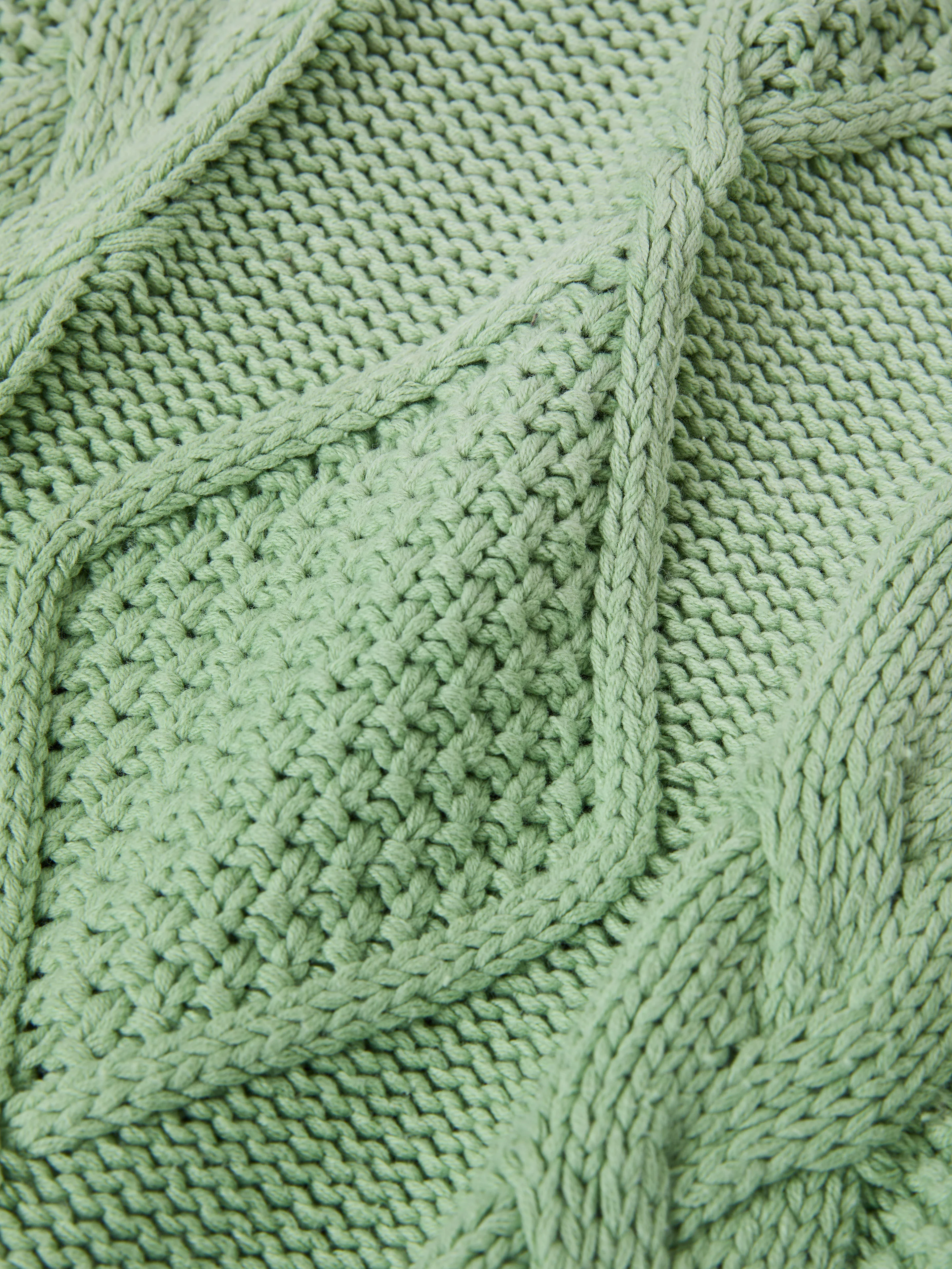 Zip Up Cable Knit Hoodie - Image 11