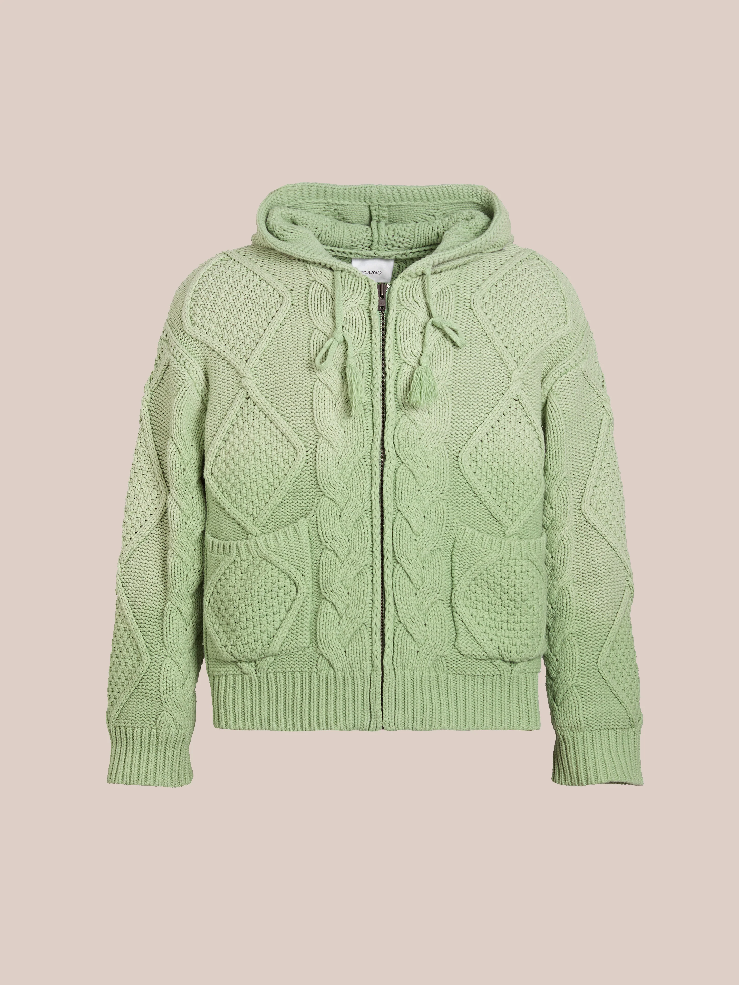 Zip Up Cable Knit Hoodie - Image 4