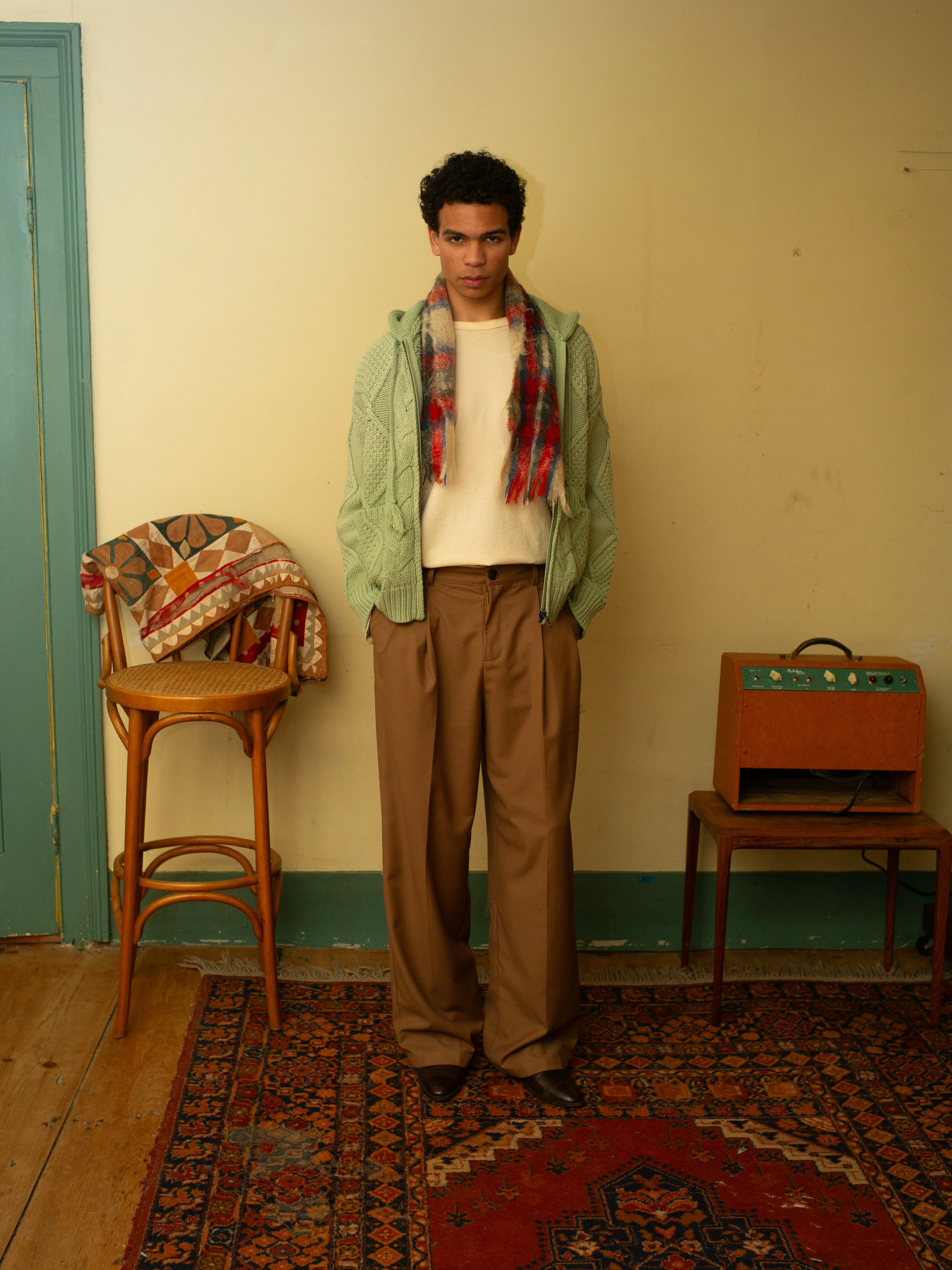 Zip Up Cable Knit Hoodie - Image 5
