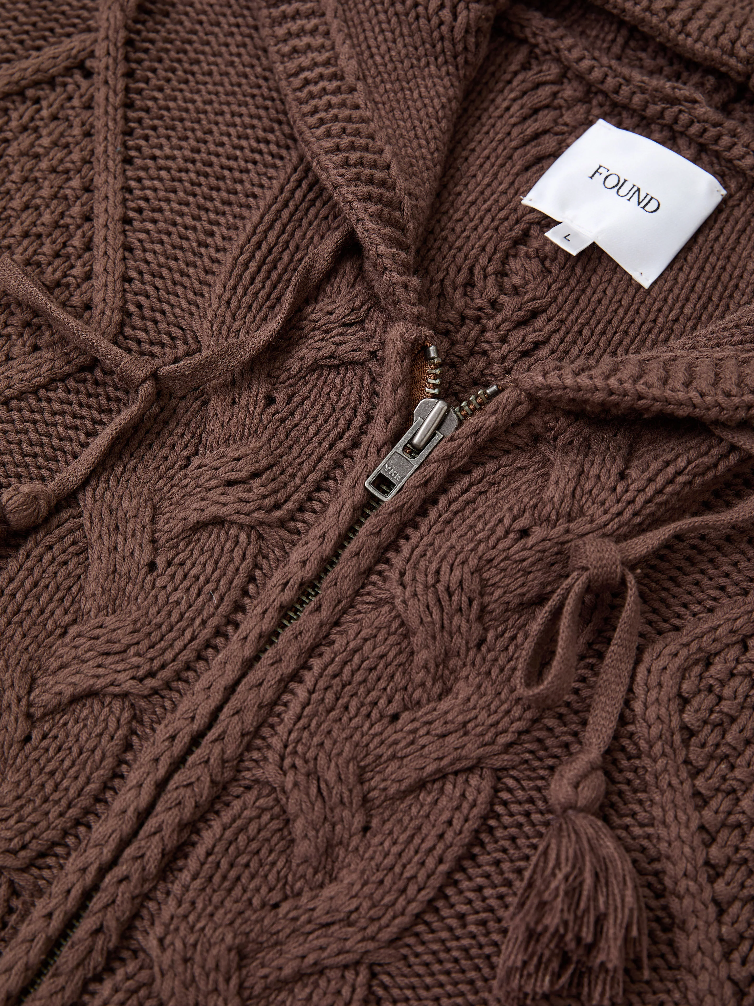 Zip Up Cable Knit Hoodie - Image 14