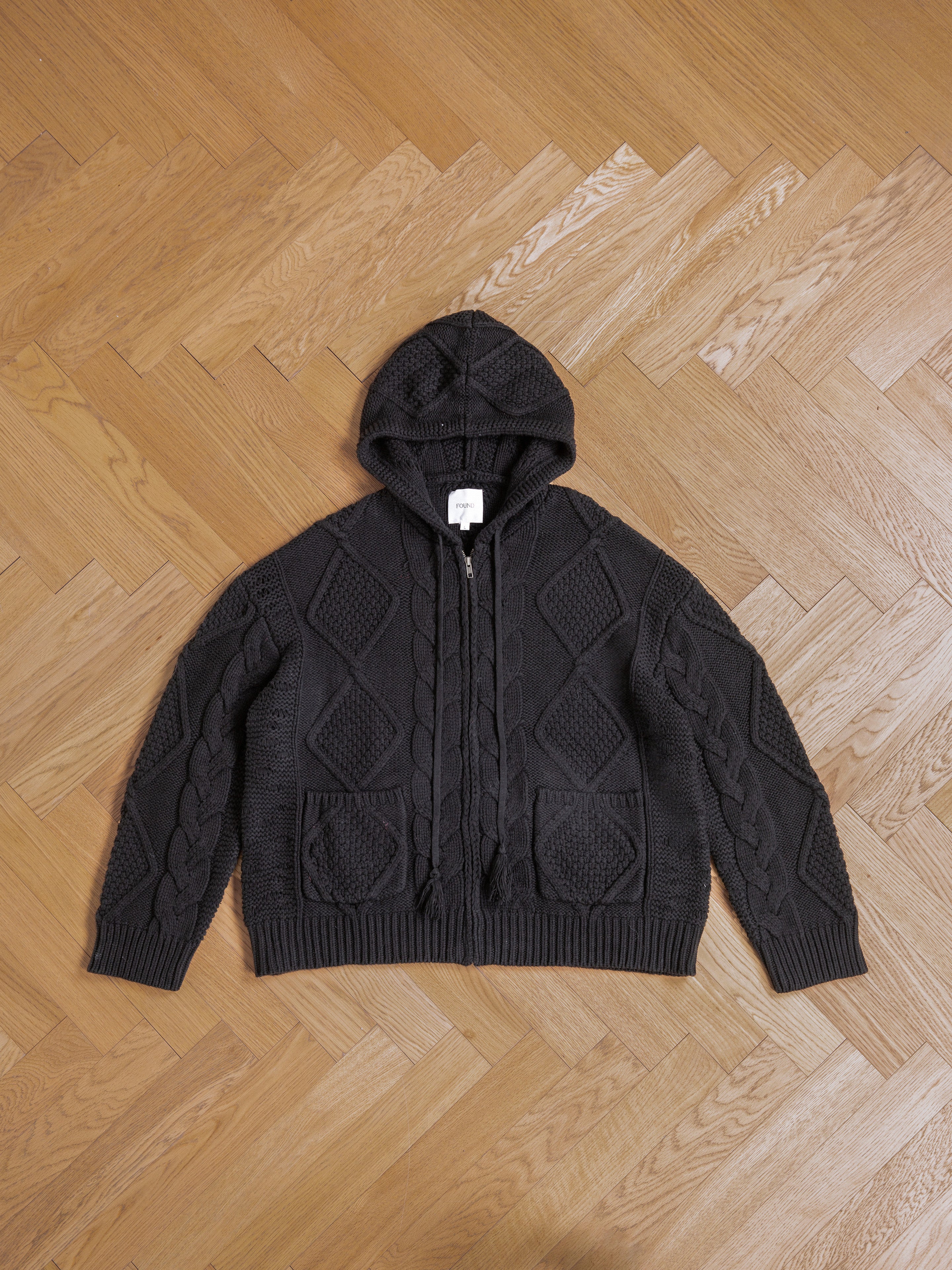 Zip Up Cable Knit Hoodie - Image 10