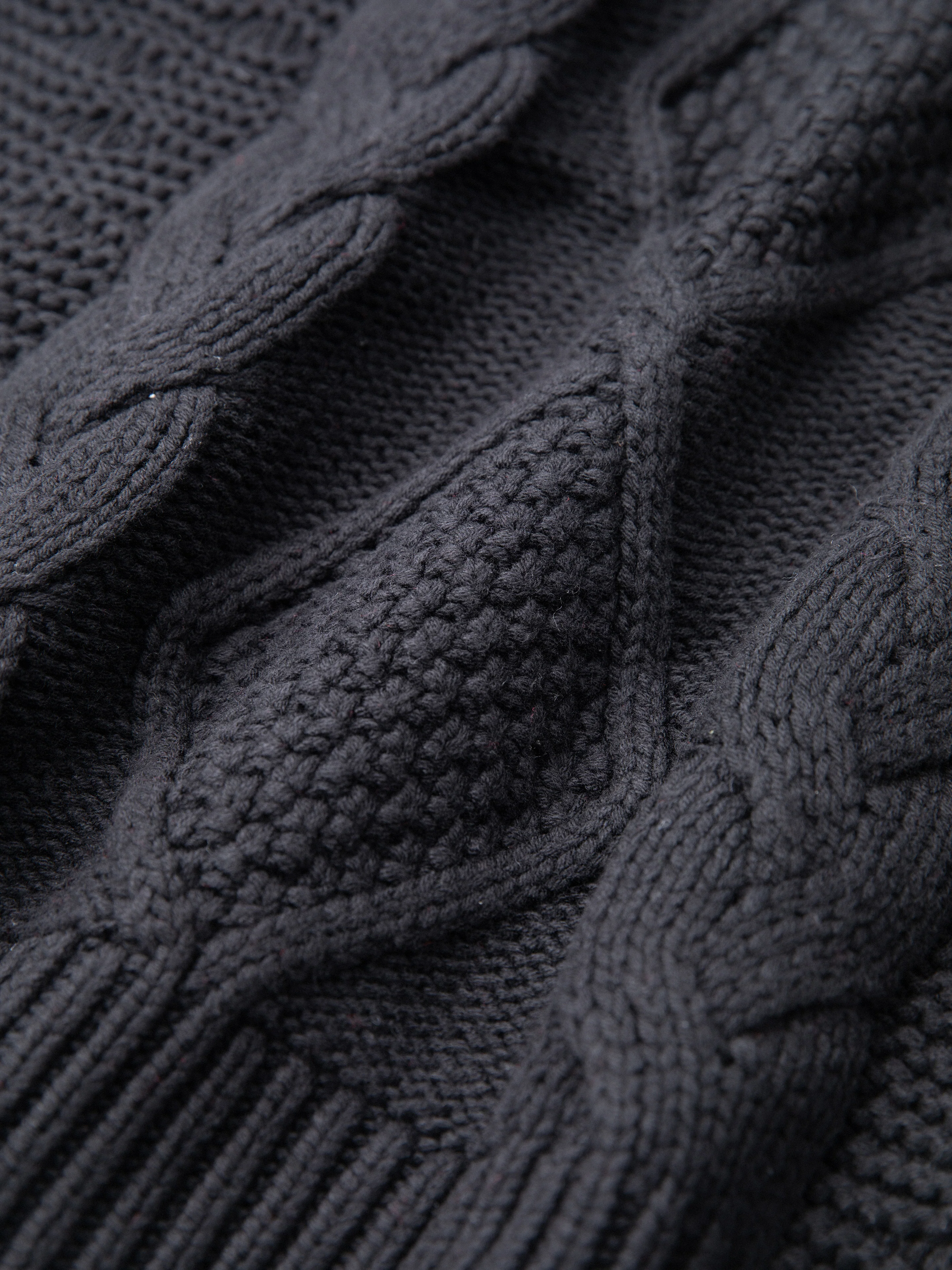Zip Up Cable Knit Hoodie - Image 11