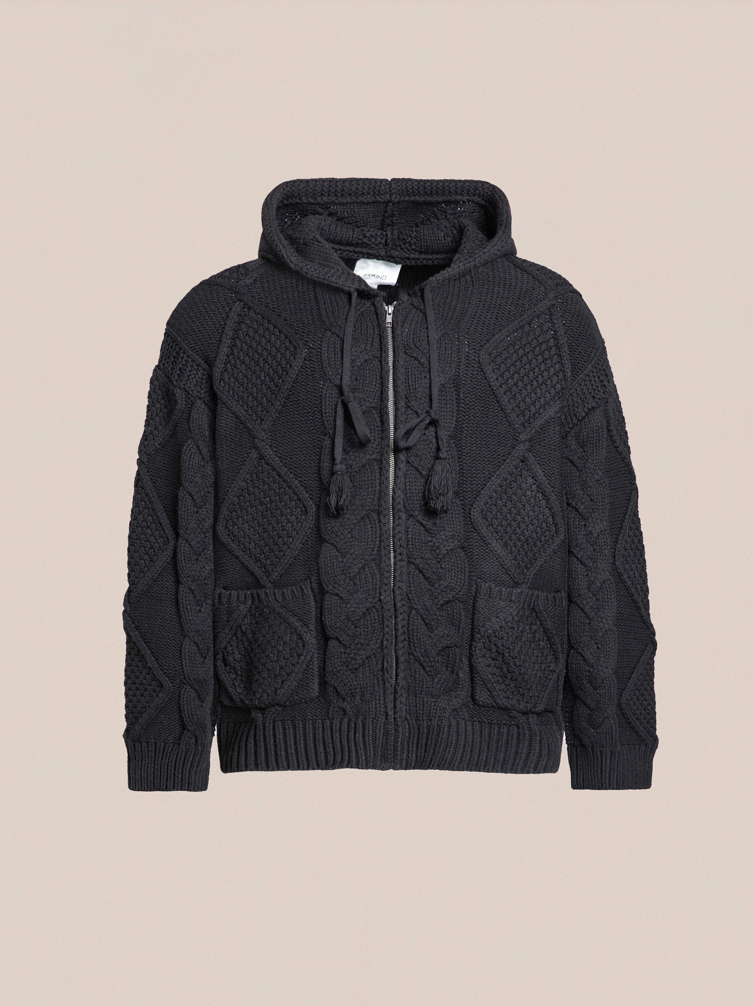 Zip Up Cable Knit Hoodie - Image 4