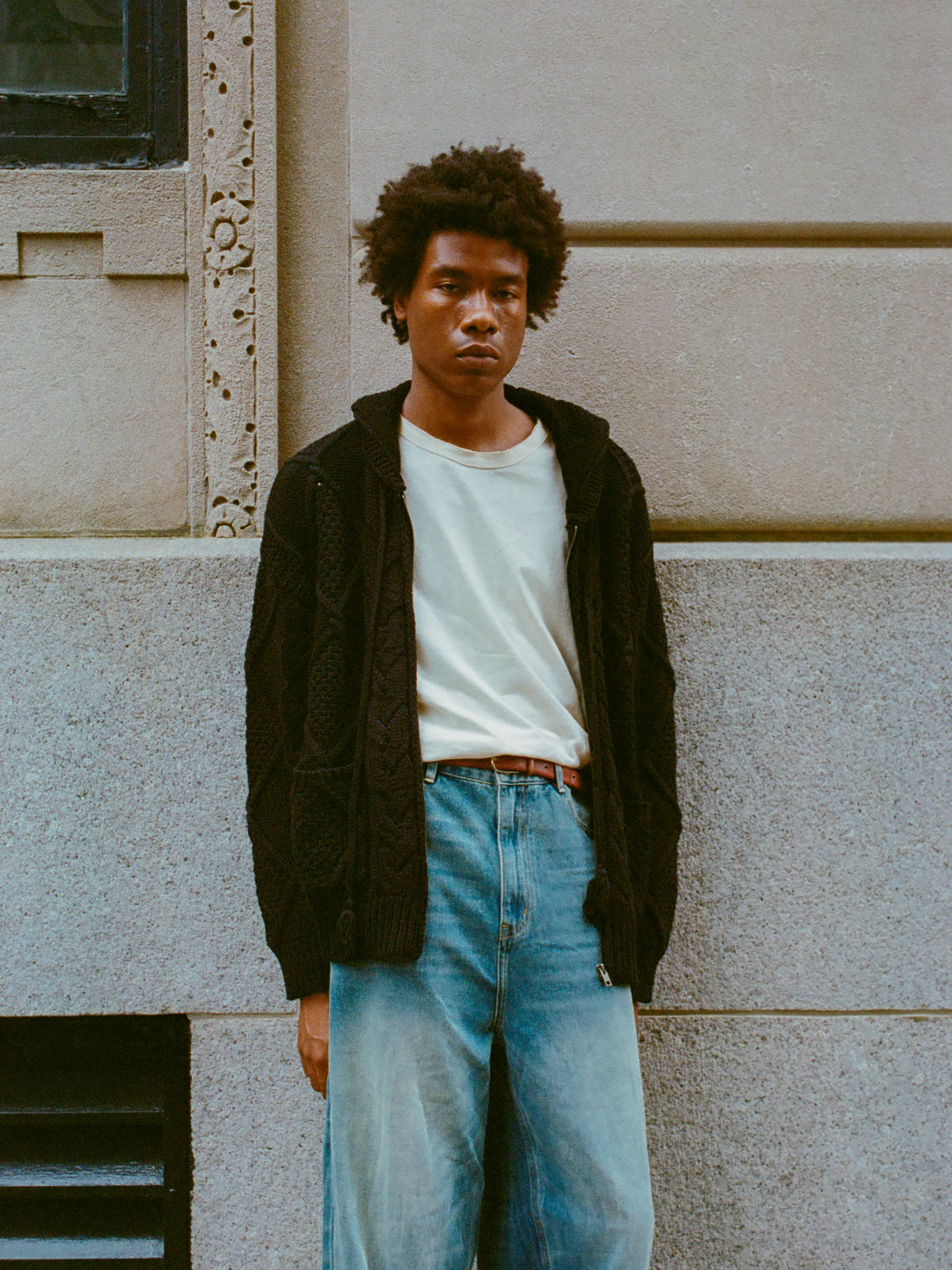 Zip Up Cable Knit Hoodie - Image 6