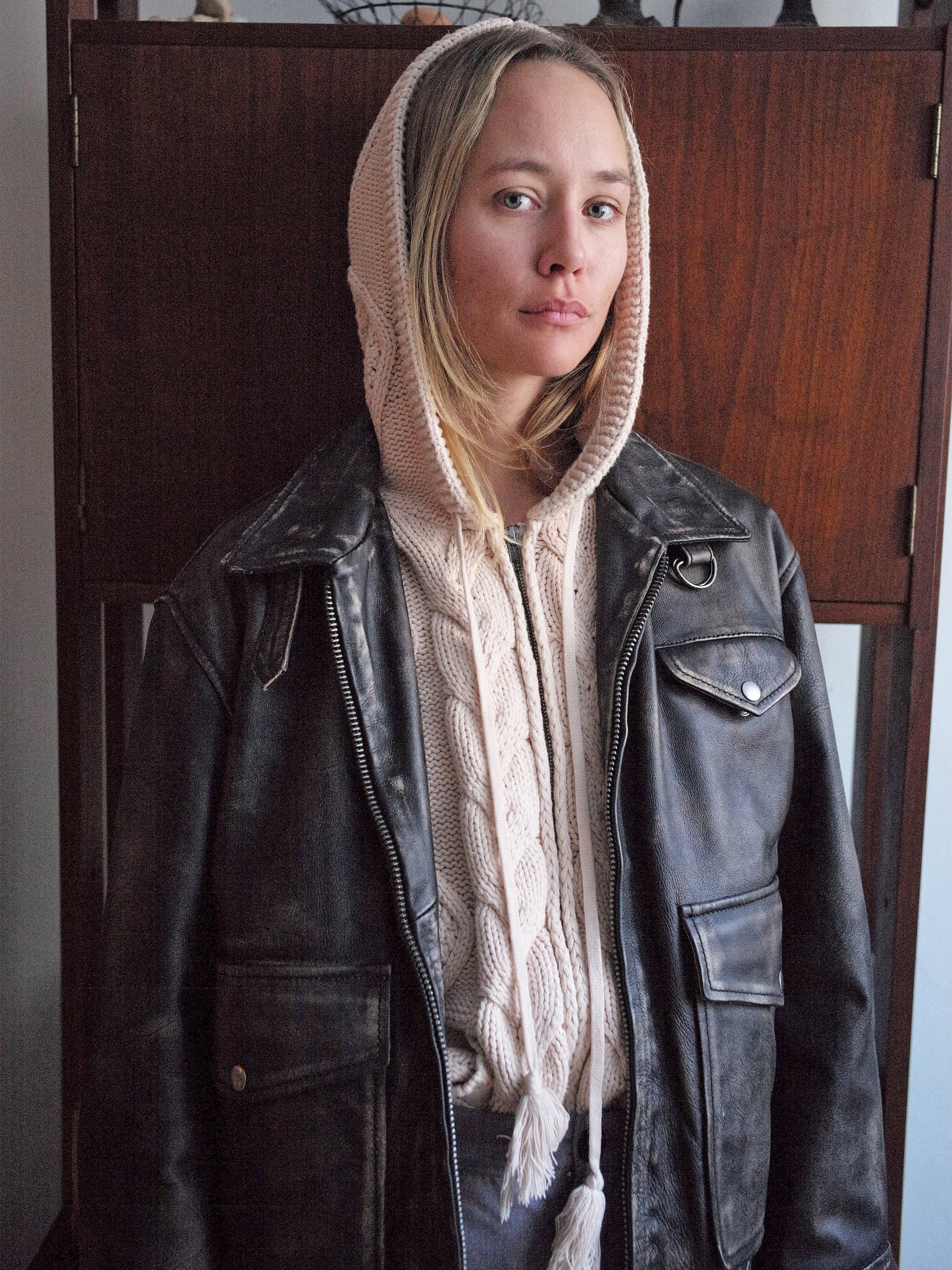 Zip Up Cable Knit Hoodie - Image 13